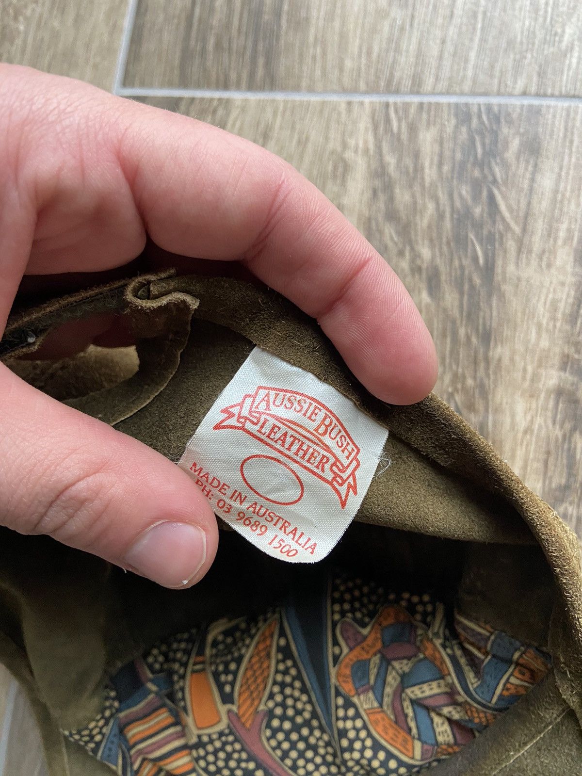 Genuine Leather × Man Made In Australia × Vintage Vintage Aussie Bush Cow Genuine Leather cap mens Size ONE SIZE - 4 Thumbnail
