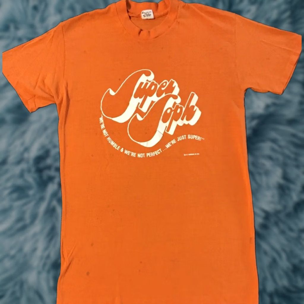 Vintage VINTAGE 70s Super Sophomore Faded Shirt S Orange Nike? Size US S / EU 44-46 / 1 - 1 Thumbnail