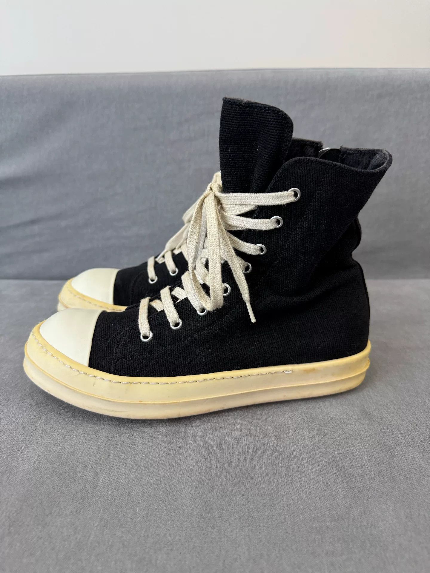 Rick Owens rick owens canvas high top sneakers size 40 Size US 7.5 / EU 40-41 - 1 Thumbnail
