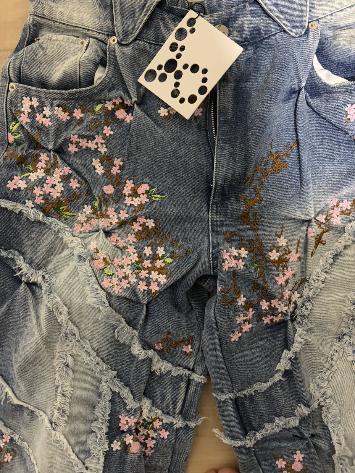 Bad Son Cherry Blossom Denim Pants Size US 36 / EU 52 - 3 Thumbnail