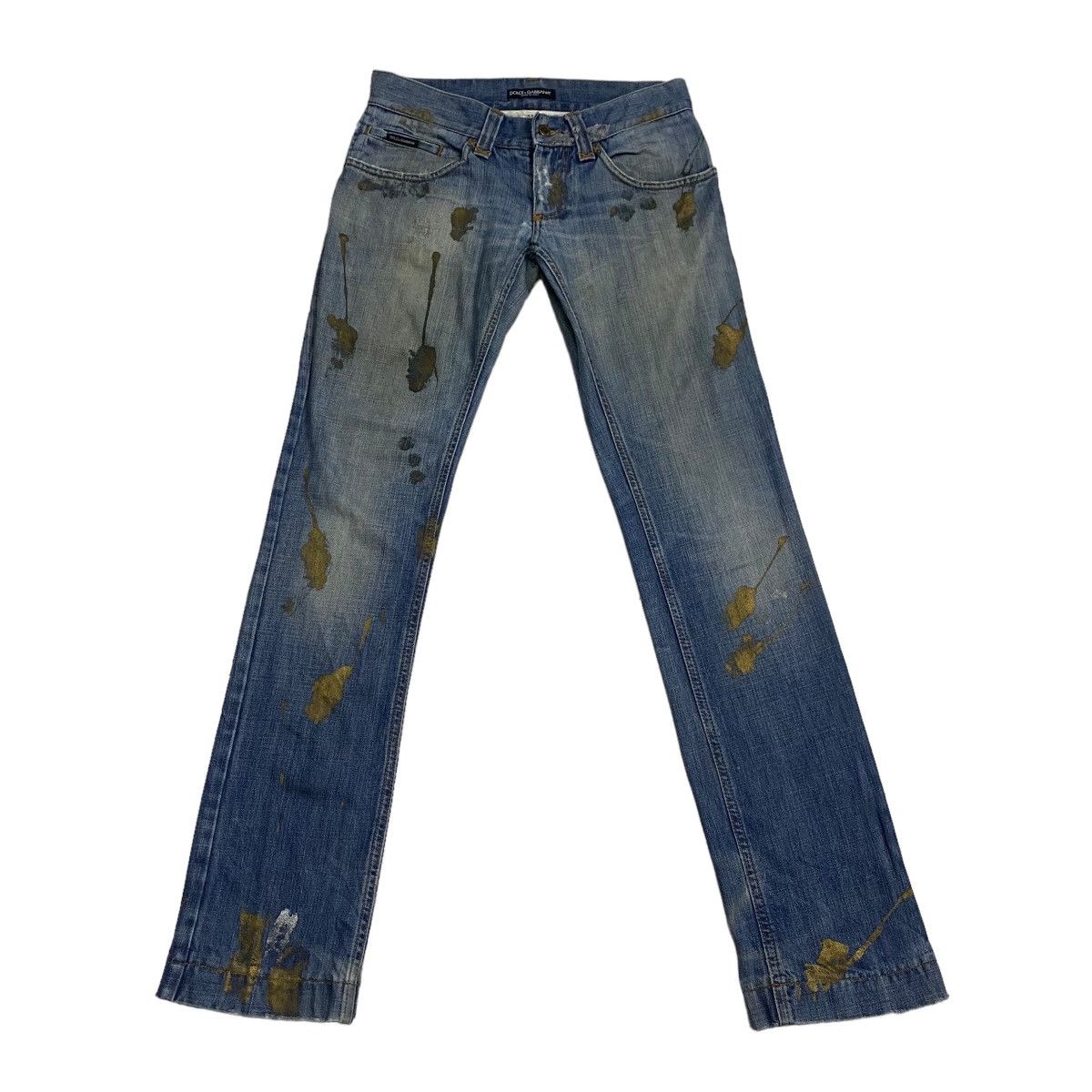 Dolce & Gabbana Dolce & Gabbana paint distressed denim Size US 31 - 1 Thumbnail