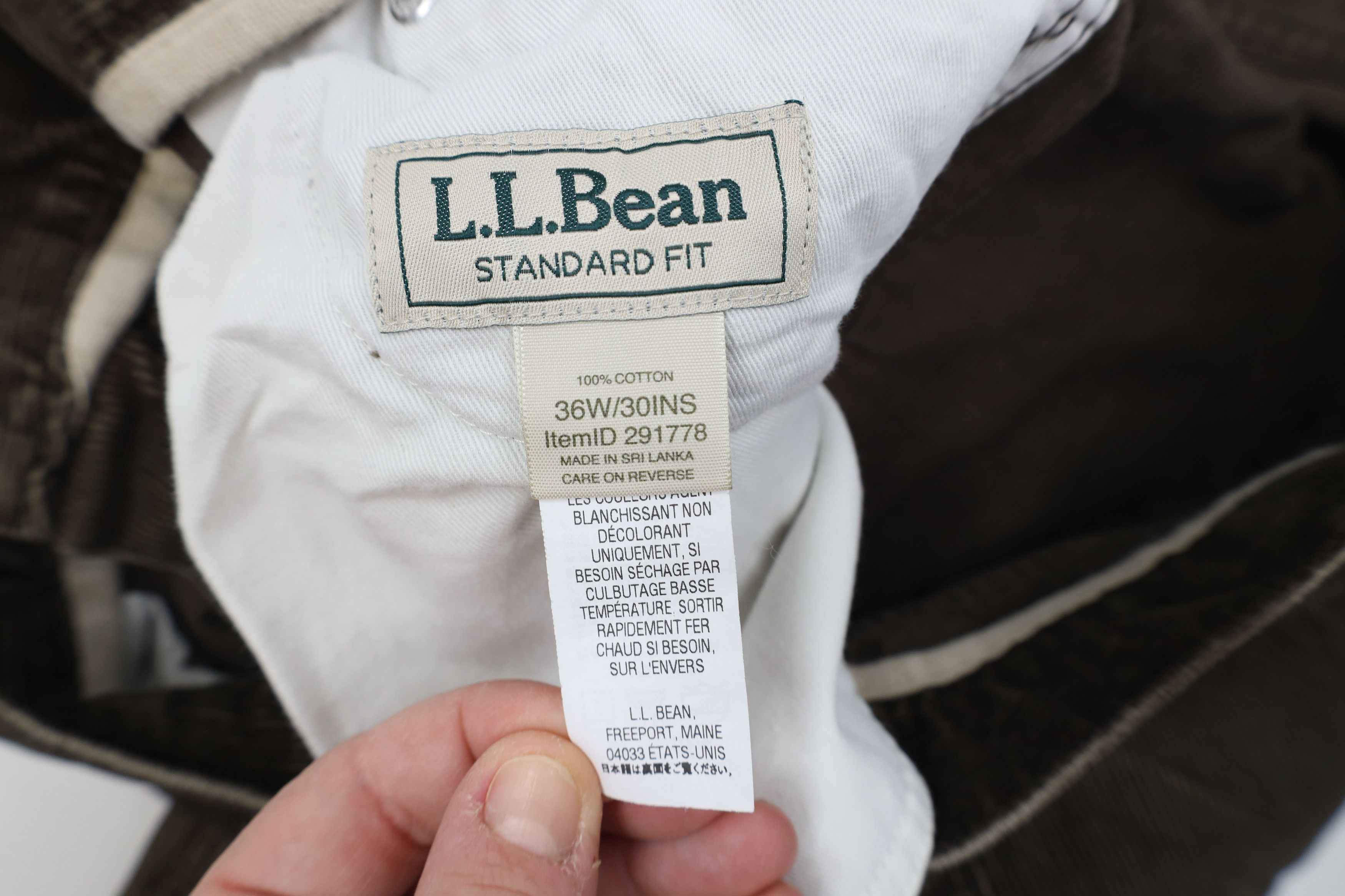 L.L. Bean Vintage LL Bean Wide Leg Corduroy Chino Pants Brown Cotton Size US 36 / EU 52 - 7 Thumbnail