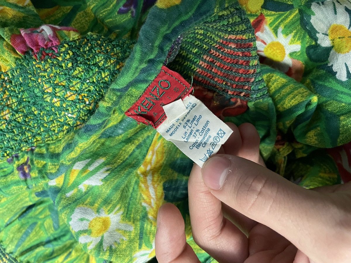 Kenzo × Vintage Rare Kenzo floral vintage 90s pants Y2K flowers nature light Size 30" / US 8 / IT 44 - 6 Thumbnail