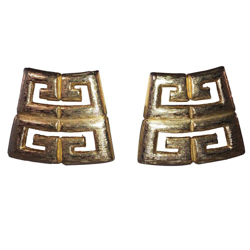 Givenchy Statement Runway Monogram Textured Earrings