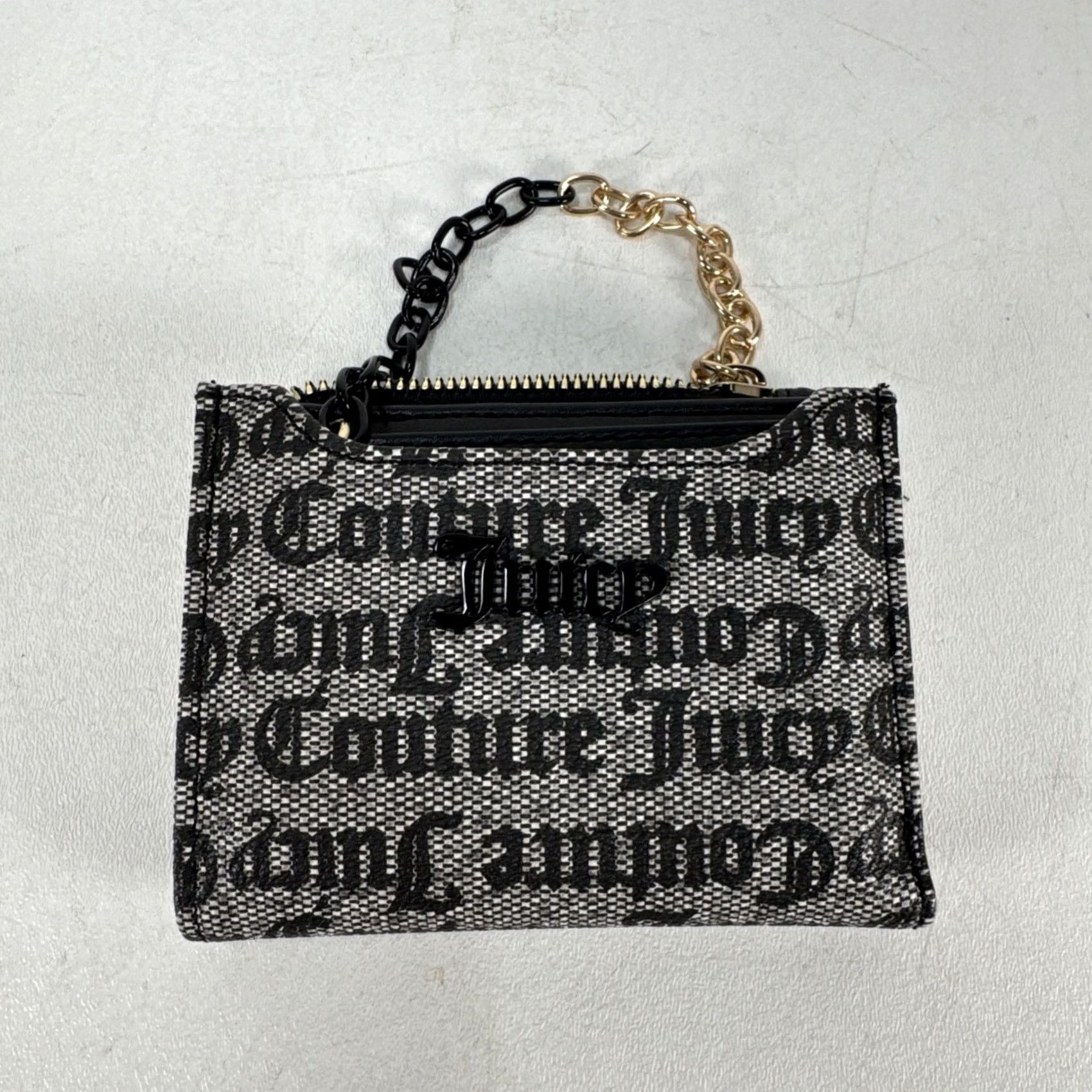 Juicy Couture Juicy Couture Wallet Zip-Around Gray Monogram Spell Out Embellishments Credit Card Folding Women Size ONE SIZE - 2 Thumbnail