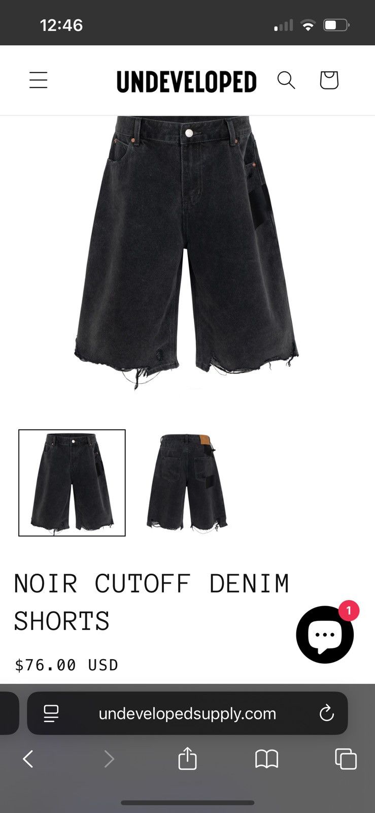 Other Noir cutoff denim shorts Size US 31 - 3 Thumbnail
