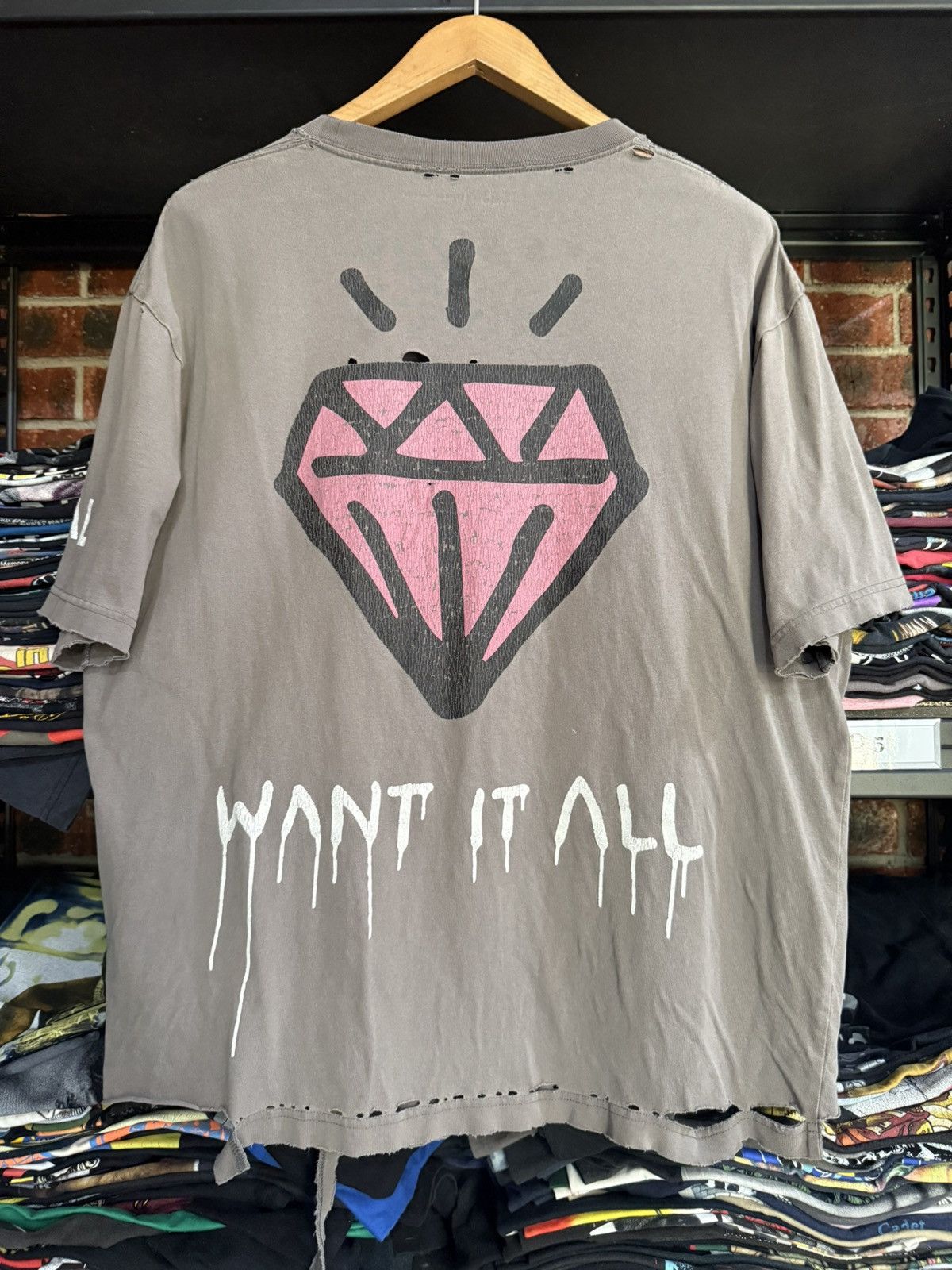 Uniqlo × Vintage Thrashed Crazy Trouble Andrew Art Chaos Real Buy Faded Tee Size US XL / EU 56 / 4 - 2 Thumbnail