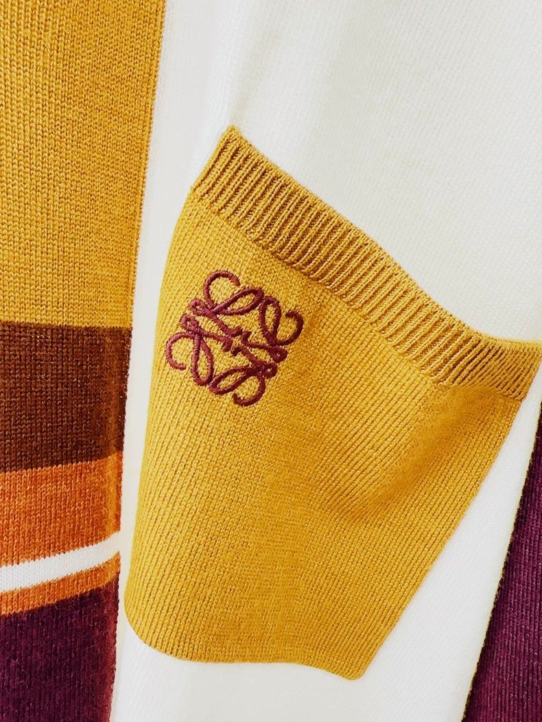 Loewe Loewe White S size polo collar long sleeve knit sweater wi Size S / US 4 / IT 40 - 4 Thumbnail