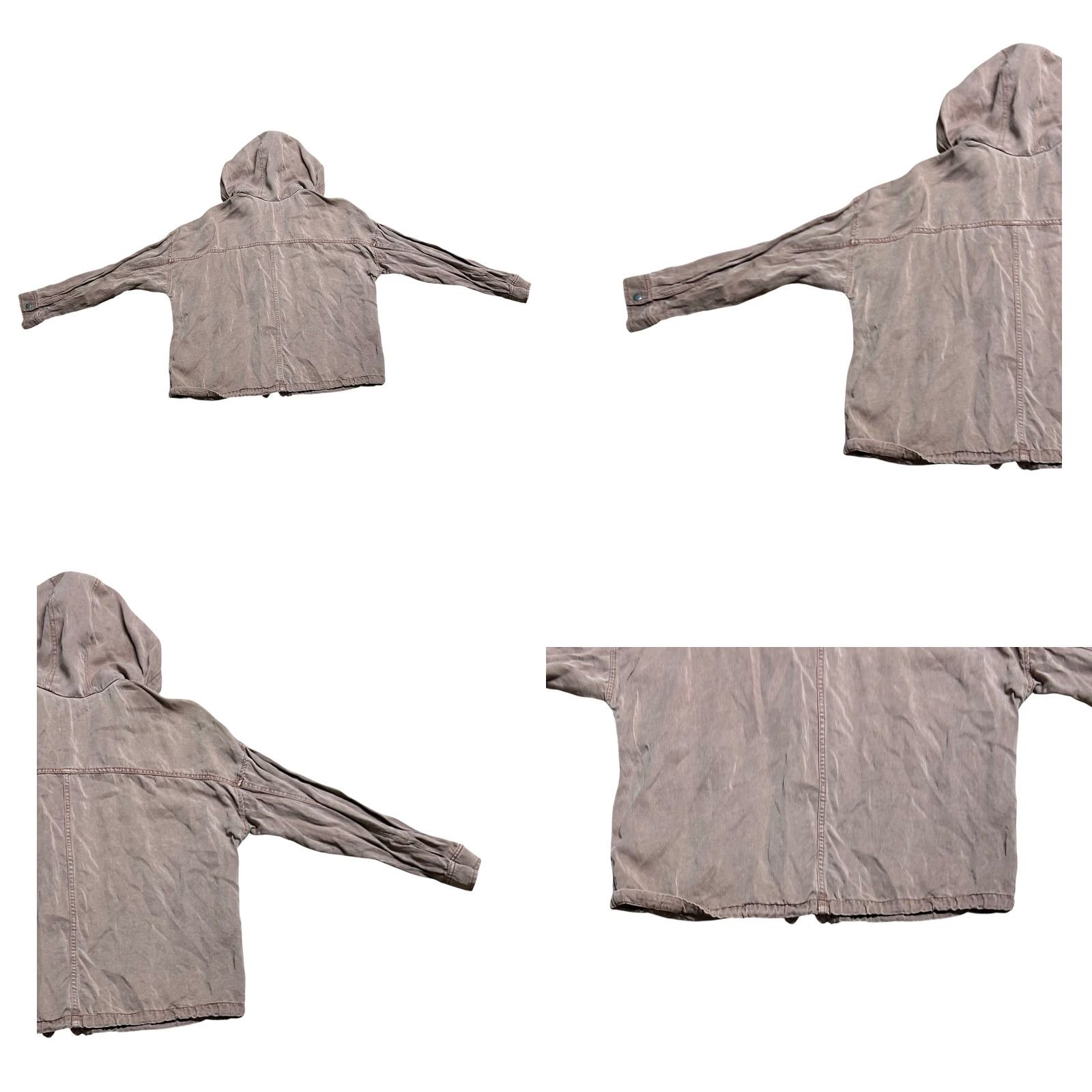 Lucky Brand Lucky Brand Brown Hooded Full Zip Jacket Women’s Large Distressed Sweater Size L / US 10 / IT 46 - 9 Thumbnail