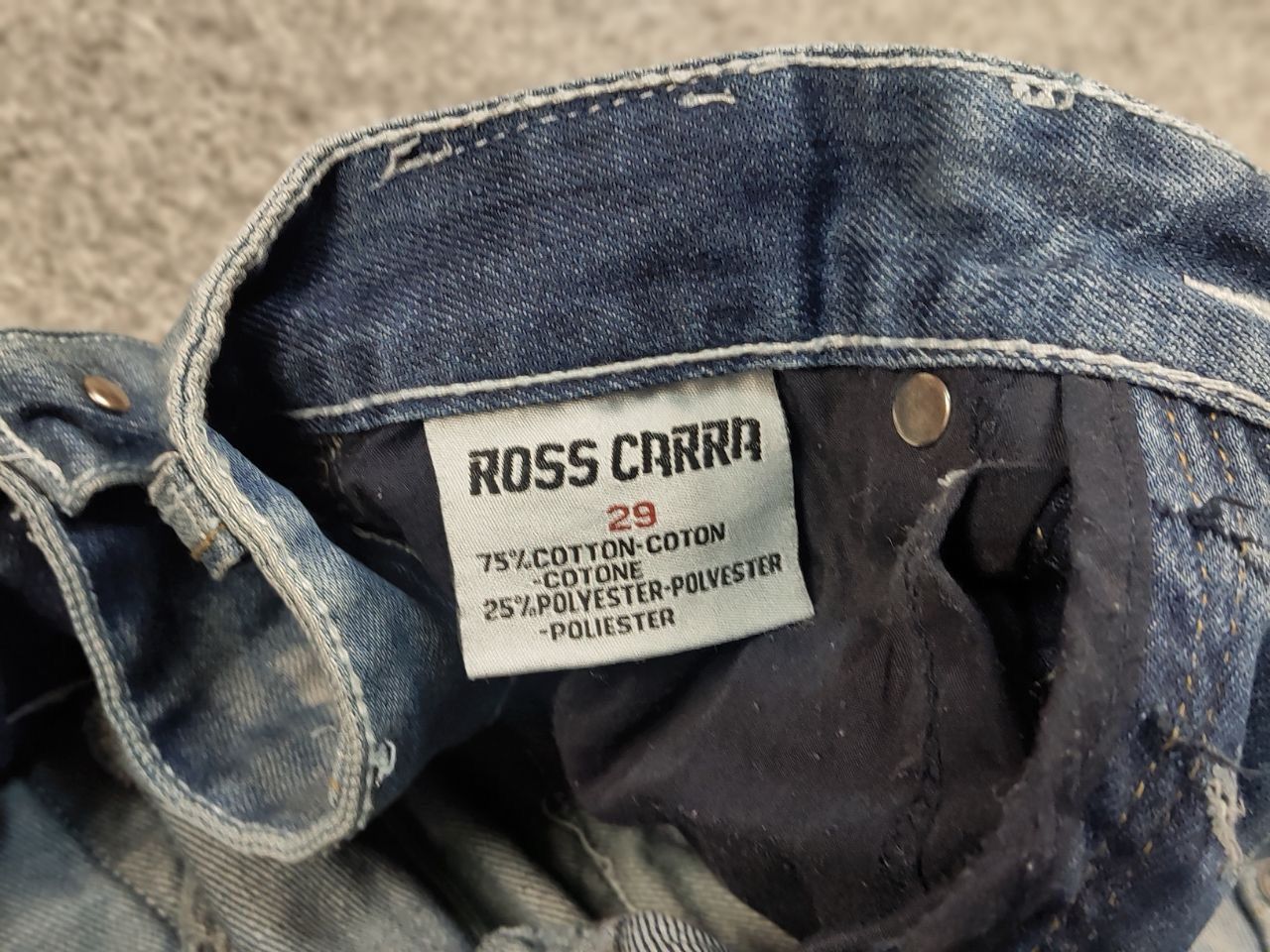 Japanese Brand × Vintage Vintage Japan Ross Carra Cargo Faded Denim Jeans Y2K Style Size US 30 / EU 46 - 13 Thumbnail