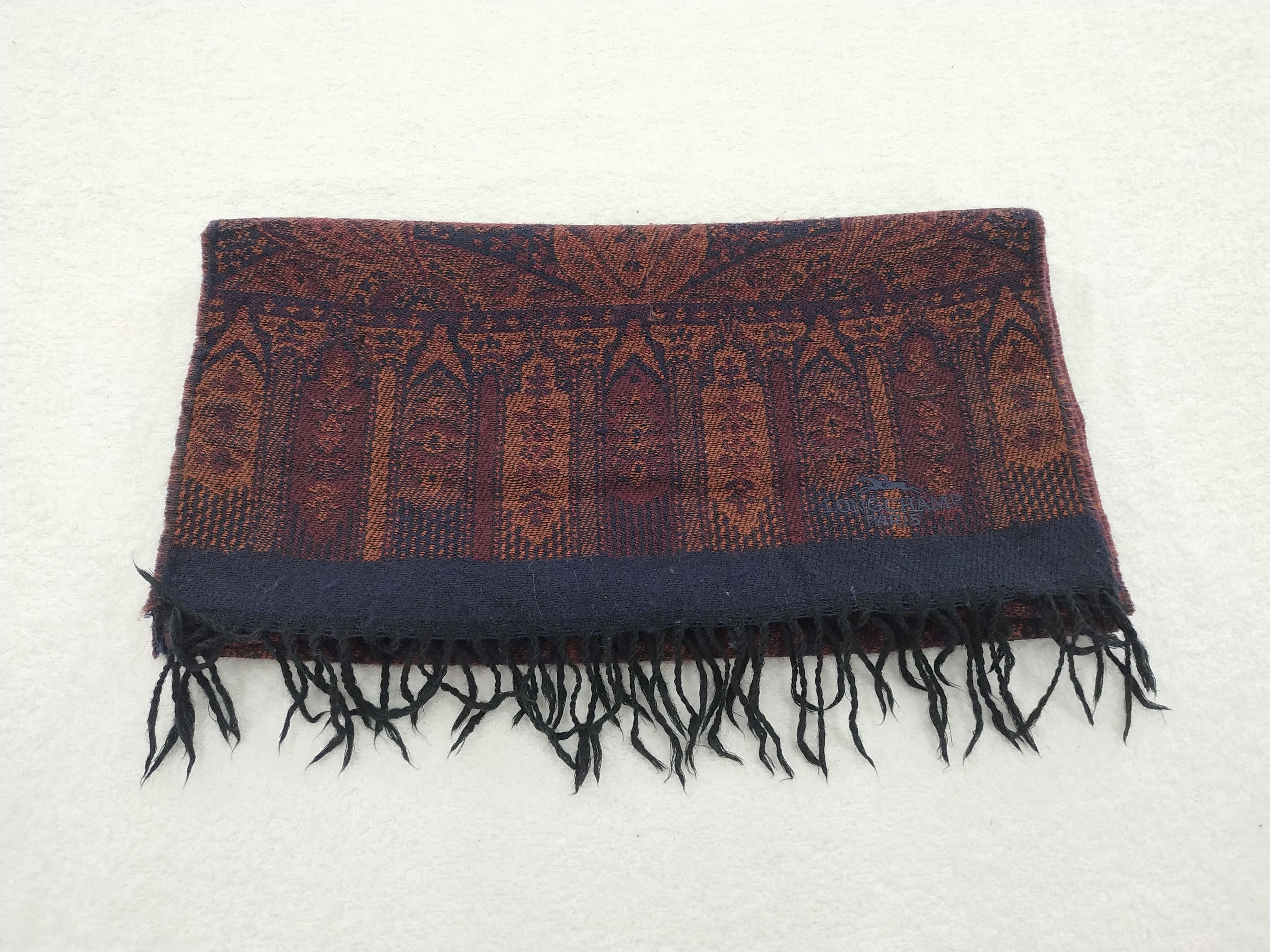 Longchamp Vintage Longchamp Wool Scarf/Muffler/Neckwear MF009 Size ONE SIZE - 3 Thumbnail