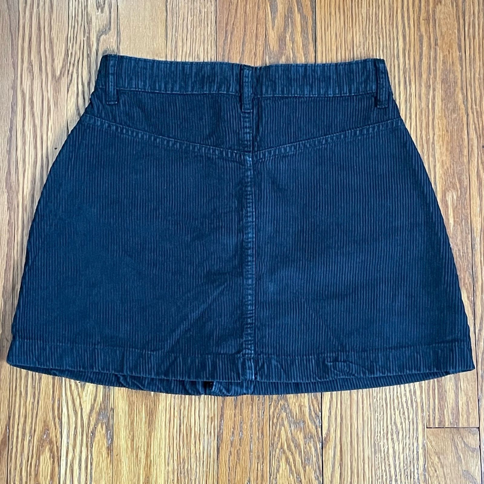Free People Free People Ray Cord Mini Skirt Ebony Blue Women's XS 0 Size 25" / US 0 / IT 36 - 6 Thumbnail