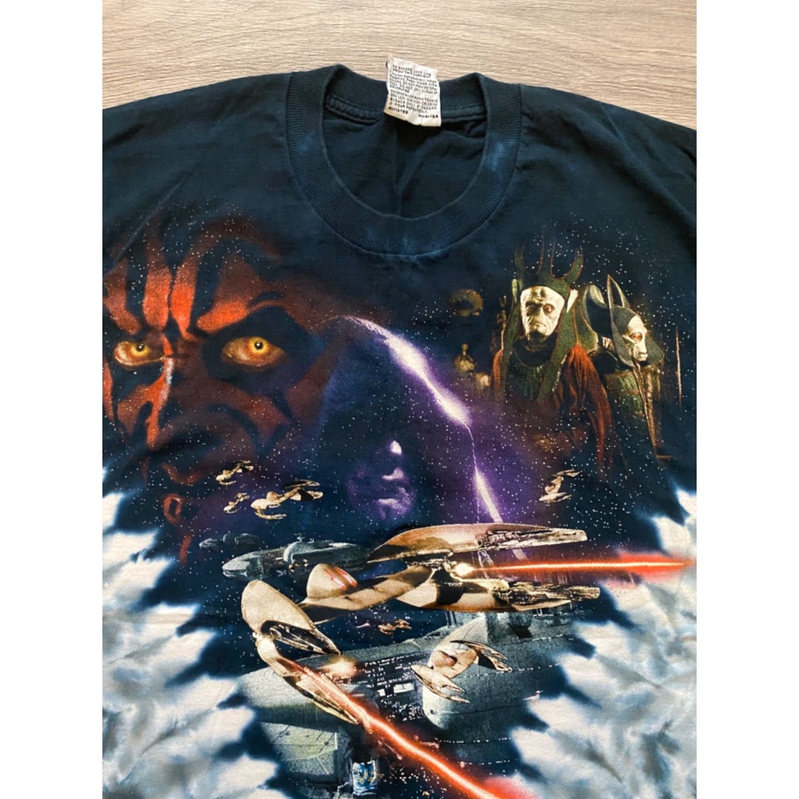 Liquid Blue VINTAGE Liquid Blue Star Wars Shirt Men M Blue 1990s Star Wars Episode 1 The Phantom Menace Shirt Men M Blue Stars 90s Mens Size US M / EU 48-50 / 2 - 3 Thumbnail