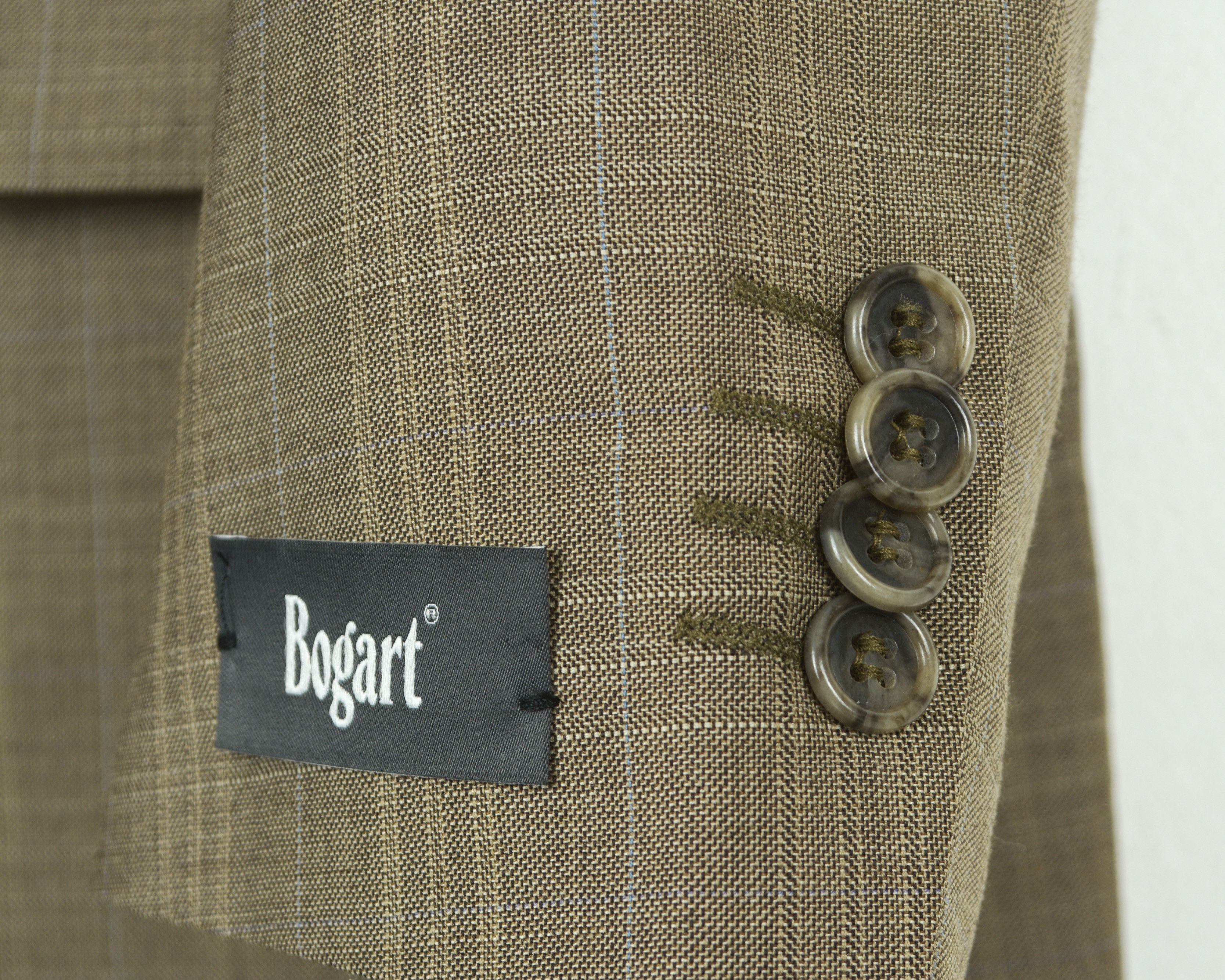 Designer New BOGART Checked Brown Blazer Wool UK 36 Jacket Suit Coat Size 36R - 5 Thumbnail