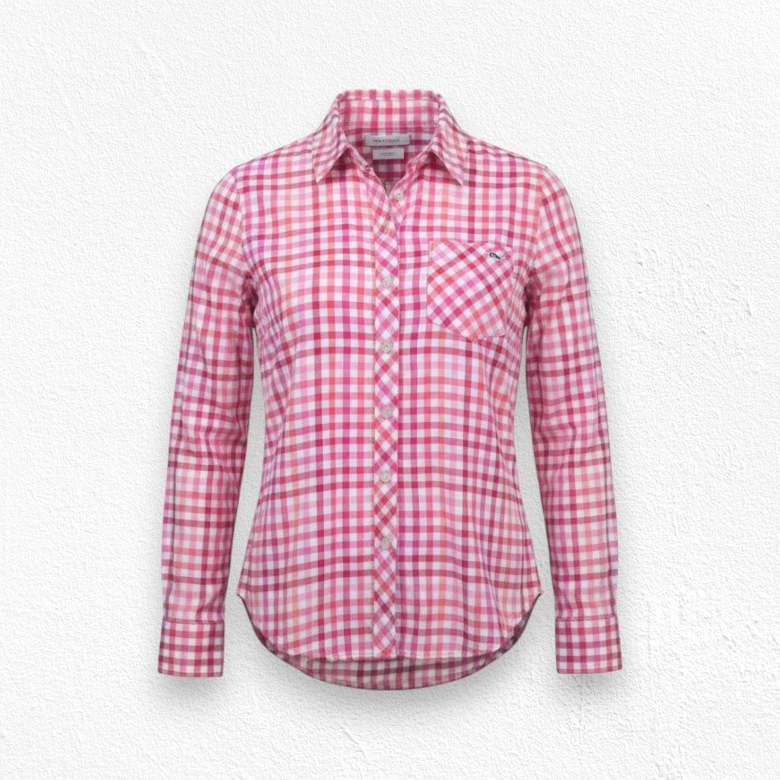 Vineyard Vines Vineyard Vines Pink Gingham Plaid Button Down Shirt Size 0 Size XS / US 0-2 / IT 36-38 - 1 Thumbnail
