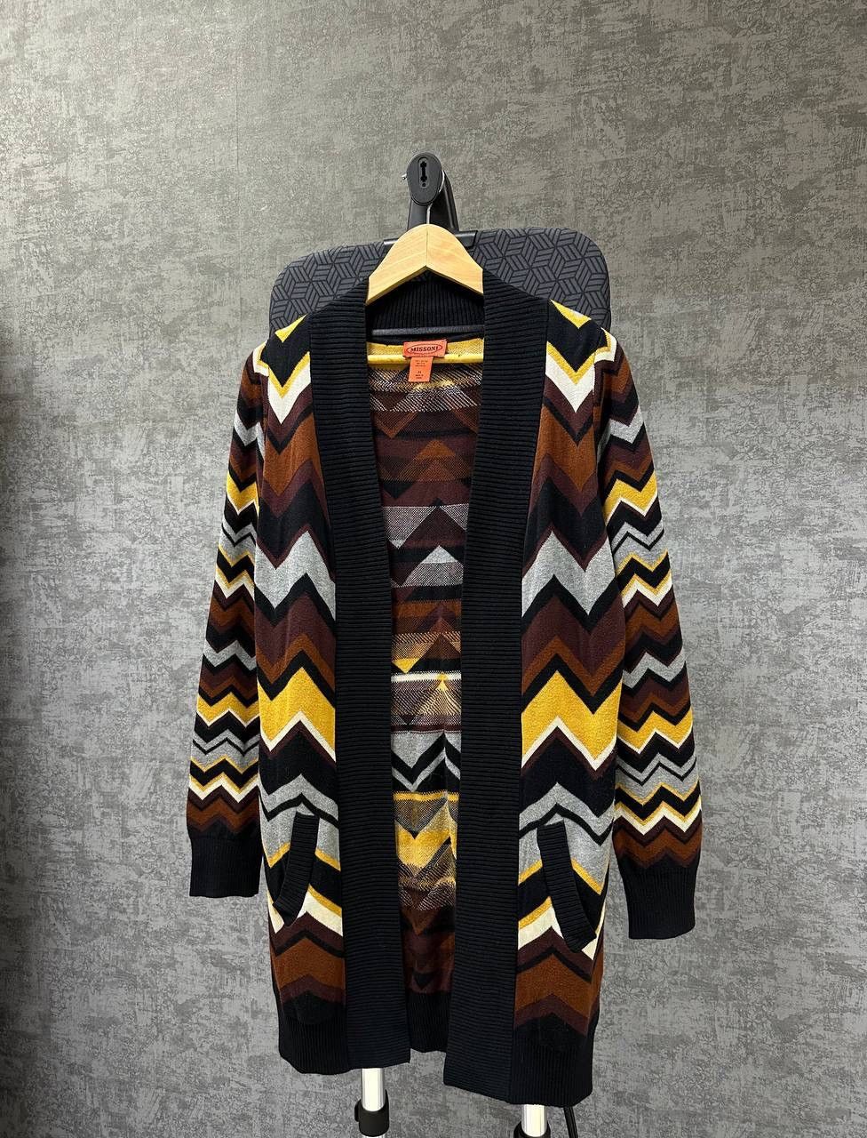 Missoni × Vintage Vintage Missoni Zigzag Open Cardigan Sweater Size US M / EU 48-50 / 2 - 5 Thumbnail