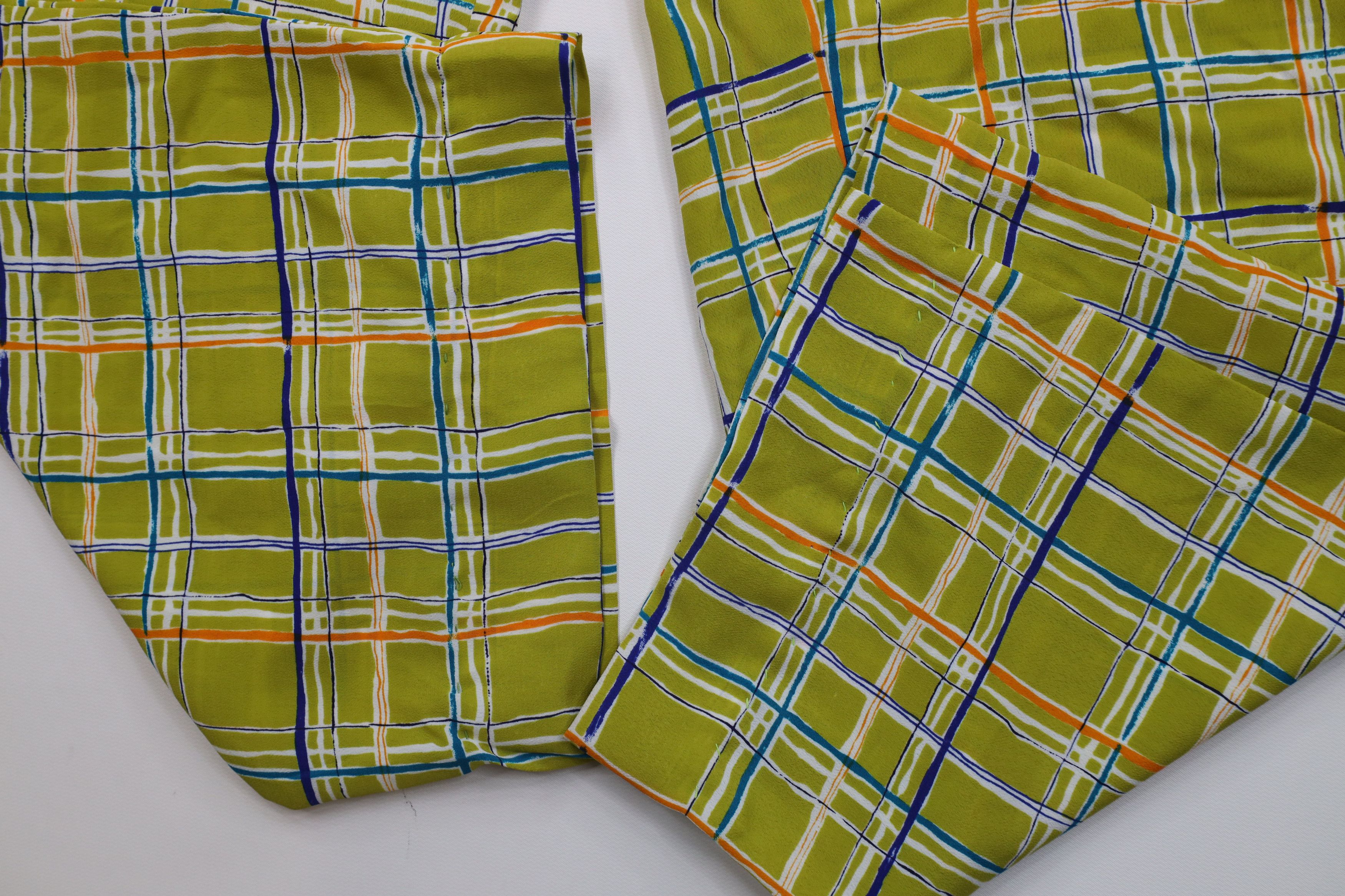 Vintage Vintage Y2K Lane Bryant Wide Leg Harem Pants Green Plaid Size 36" / US 14 / IT 50 - 6 Thumbnail