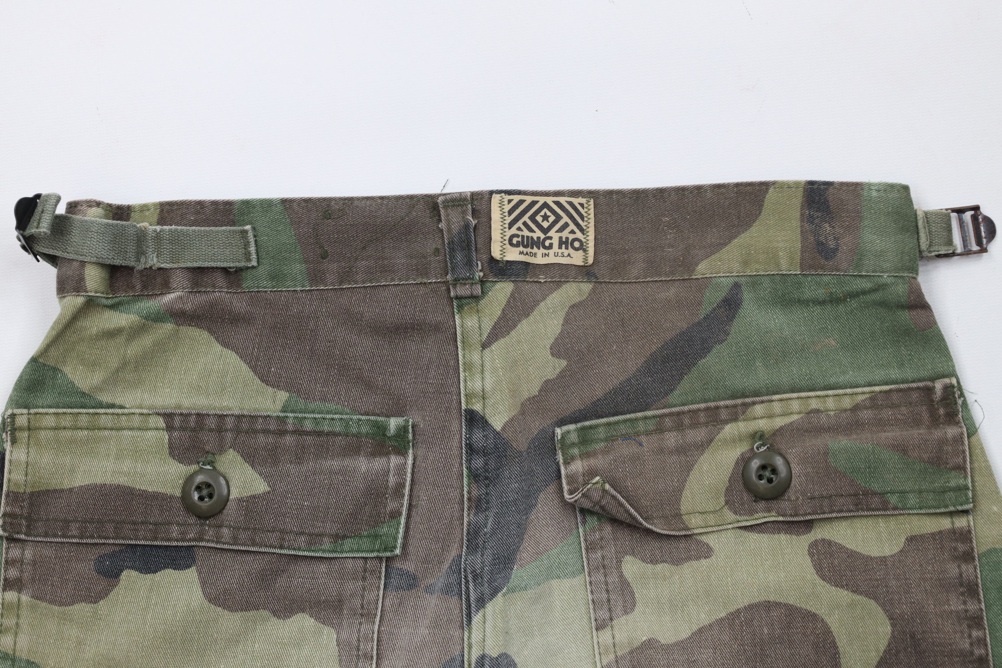 Vintage Vintage 70s Streetwear Cut Off Camouflage Cargo Shorts USA Size 26" / US 2 / IT 38 - 7 Thumbnail