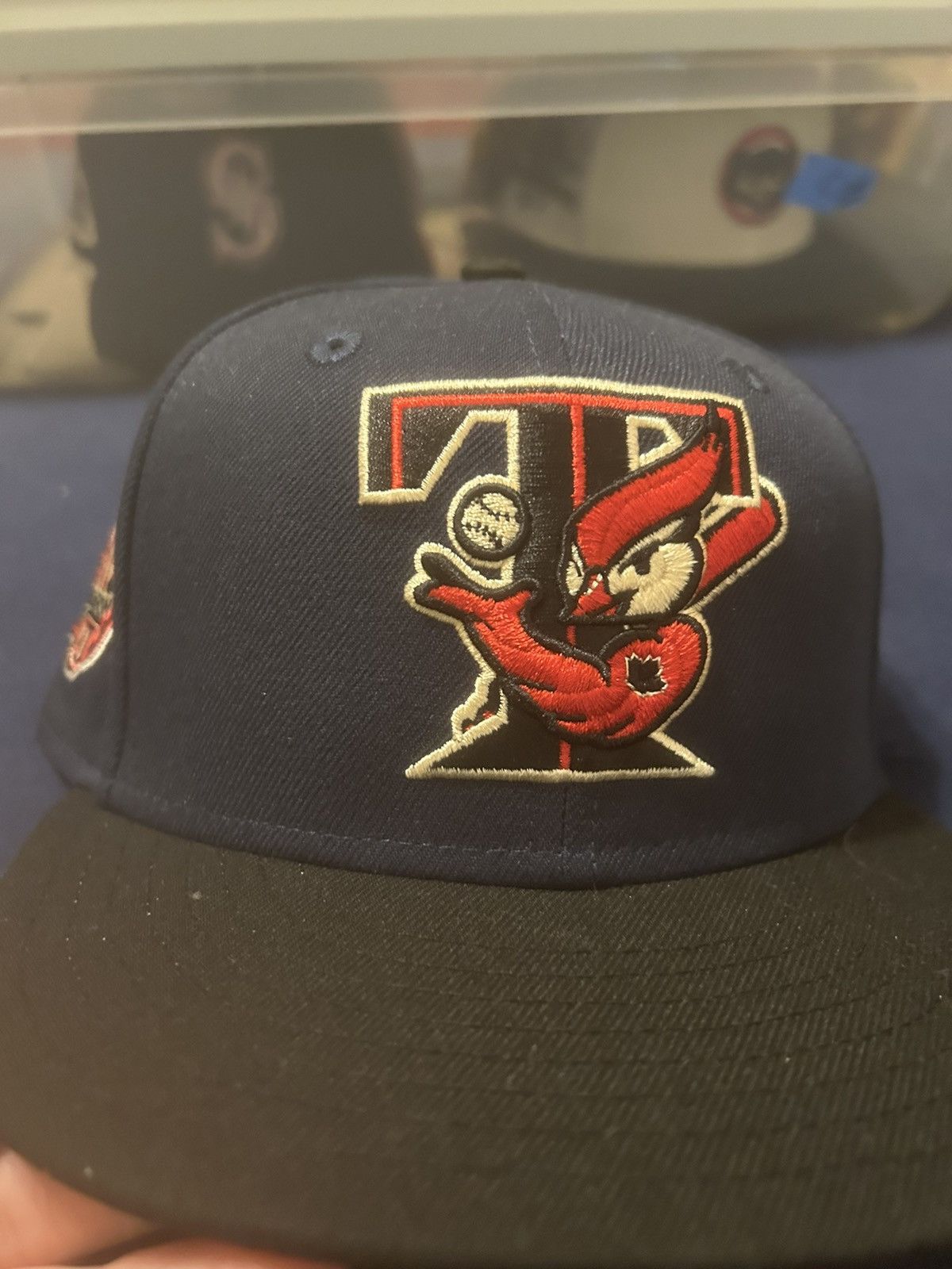 New Era Navy/black/red Toronto Blue Jays New Era Fitted Hat Size 7 Size ONE SIZE - 1 Thumbnail