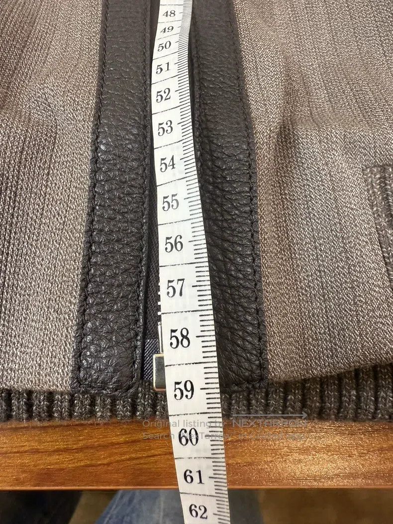 Hermes Hermes Wool Blend Jacket with Grey and Black Leather Panel Size XS / US 0-2 / IT 36-38 - 7 Thumbnail