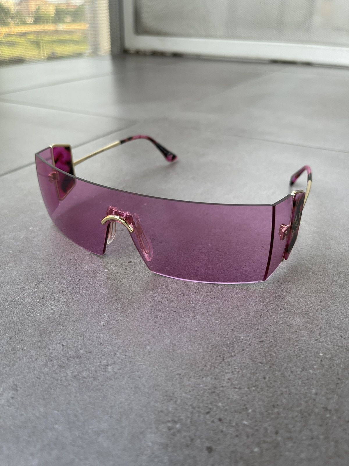 Retrosuperfuture !DS!SS23 Retrosuperfuture RA1 Pianeta Pink Shield Sunglasses Size ONE SIZE - 5 Thumbnail
