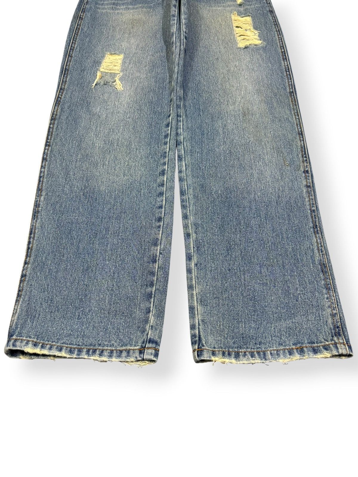 Japanese Brand Vintage Japanese Brand TDR Double Waist Distressed Jeans Size US 31 - 5 Thumbnail