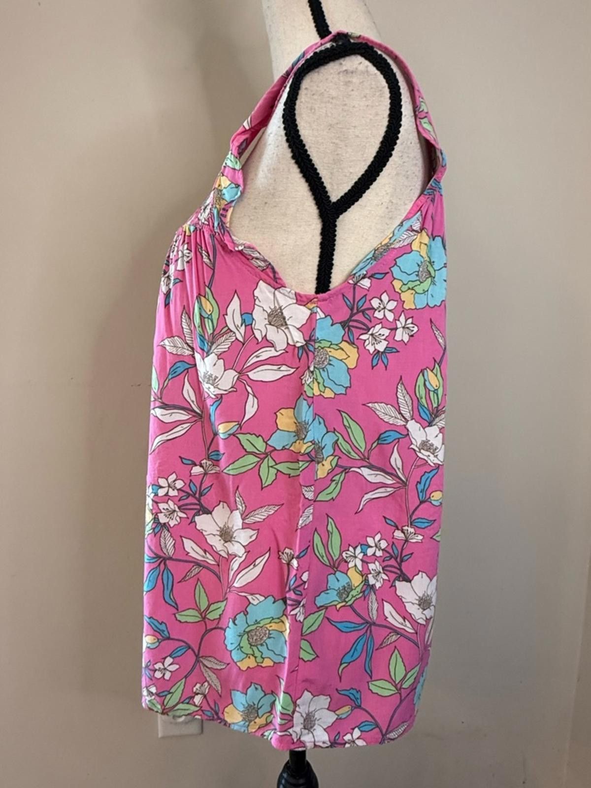 Other Stacatto boho floral ruffled tank top pink multicolor SZ M Size M / US 6-8 / IT 42-44 - 3 Thumbnail