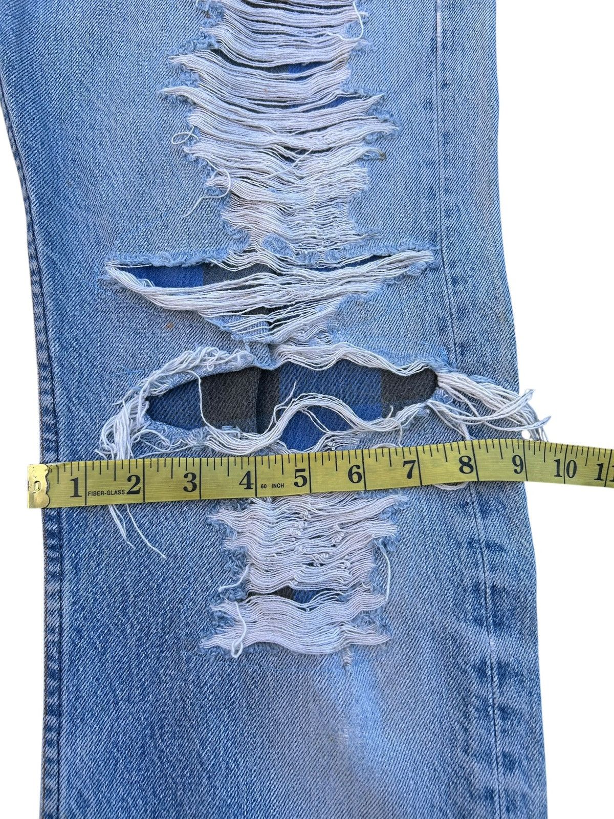 Kapital × Levi's × Vintage Vintage THRASHED Levi's Reconstructed Repair Denim Jeans ☠️ Size US 33 - 20 Thumbnail