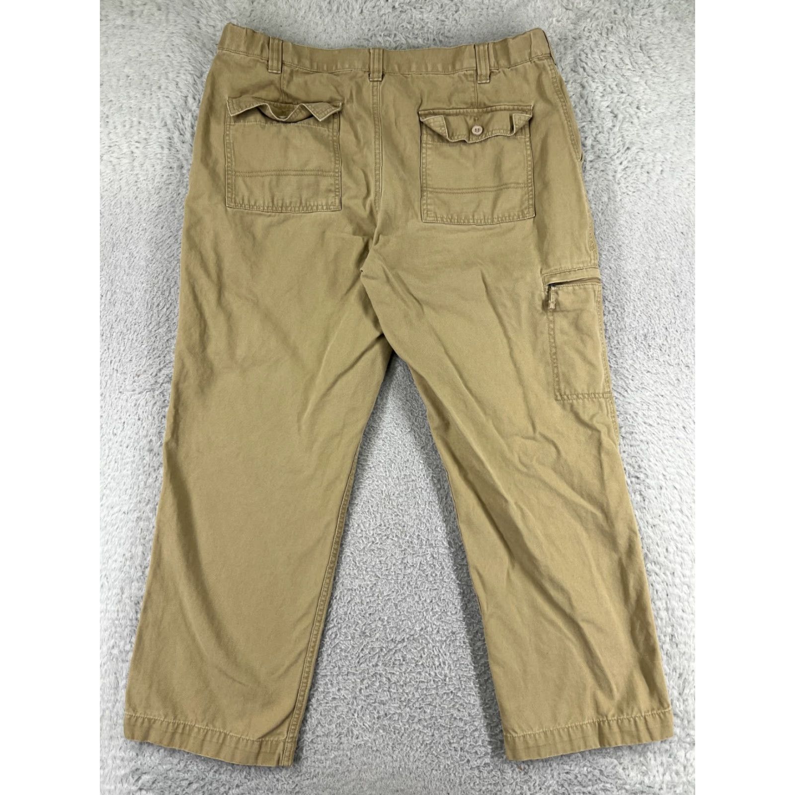 Dockers DOCKERS Pants Mens 38 Beige Canvas Cargo Pocket 5-Pocket Relaxed Straight 100% Cotton DUCK Shirt? Size US 38 / EU 54 - 2 Thumbnail