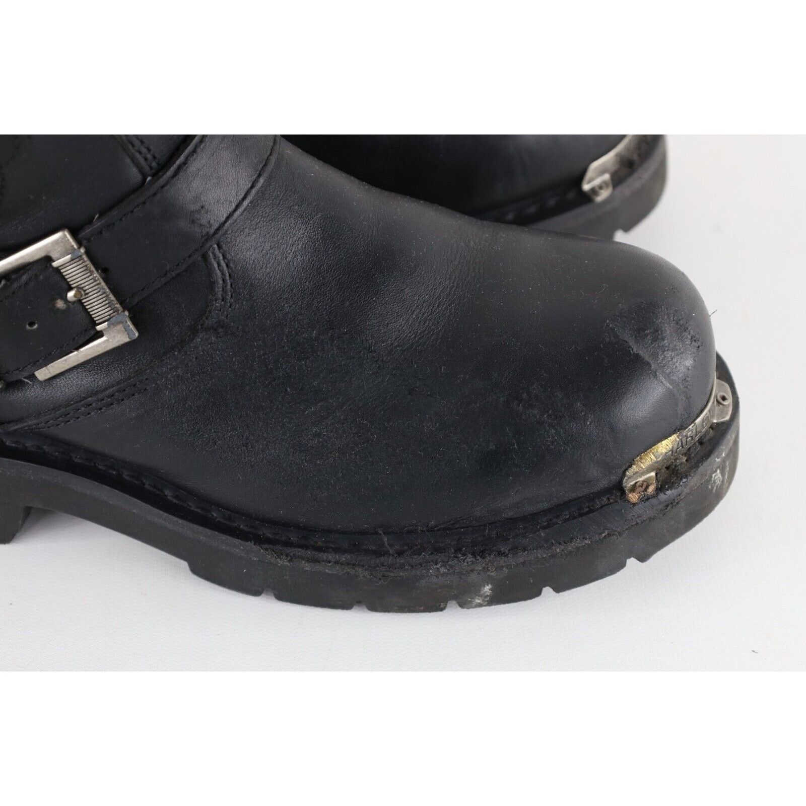 Harley Davidson × Vintage Vintage 90s Harley Davidson Fire Flames Skull Moto Boots Size US 8.5 / EU 41-42 - 5 Thumbnail