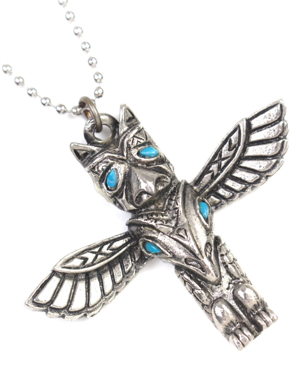 Vintage 2000S JAPANESE MADE TOTEM POLE SPIRIT NECKLACE Size ONE SIZE - 3 Thumbnail