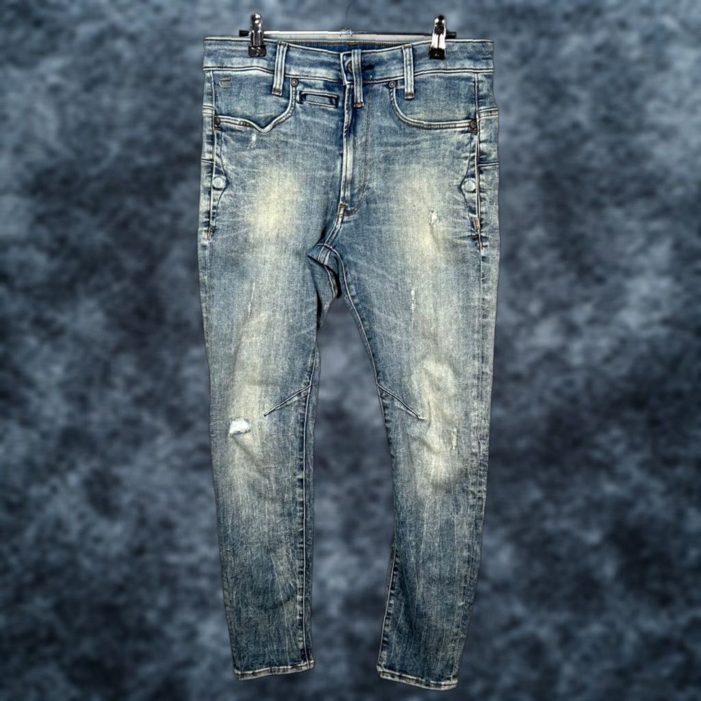 G-Star G-Star RAW Mens Jeans 28 x 30 D-Staq 3D Super Slim Denim Blue 5-Pocket Regular Slim Men Jeans Size US 28 / EU 44 - 1 Thumbnail