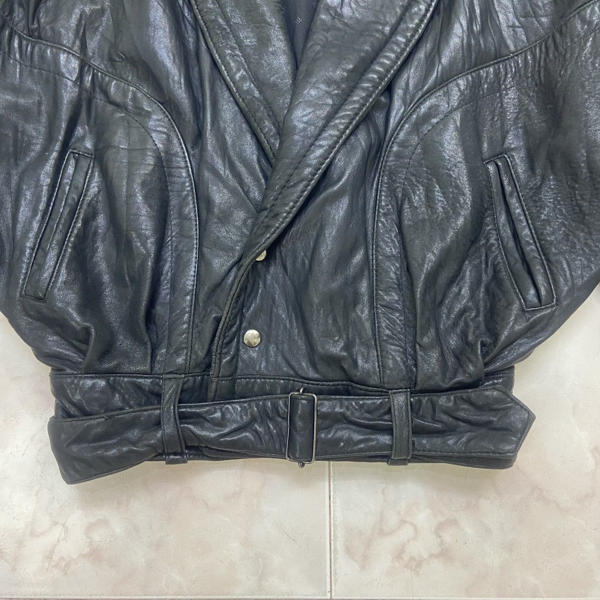 Genuine Leather × Leather Attitude Pegabo Bomber Style Loose Oversize Leather Jacket Size US M / EU 48-50 / 2 - 6 Thumbnail