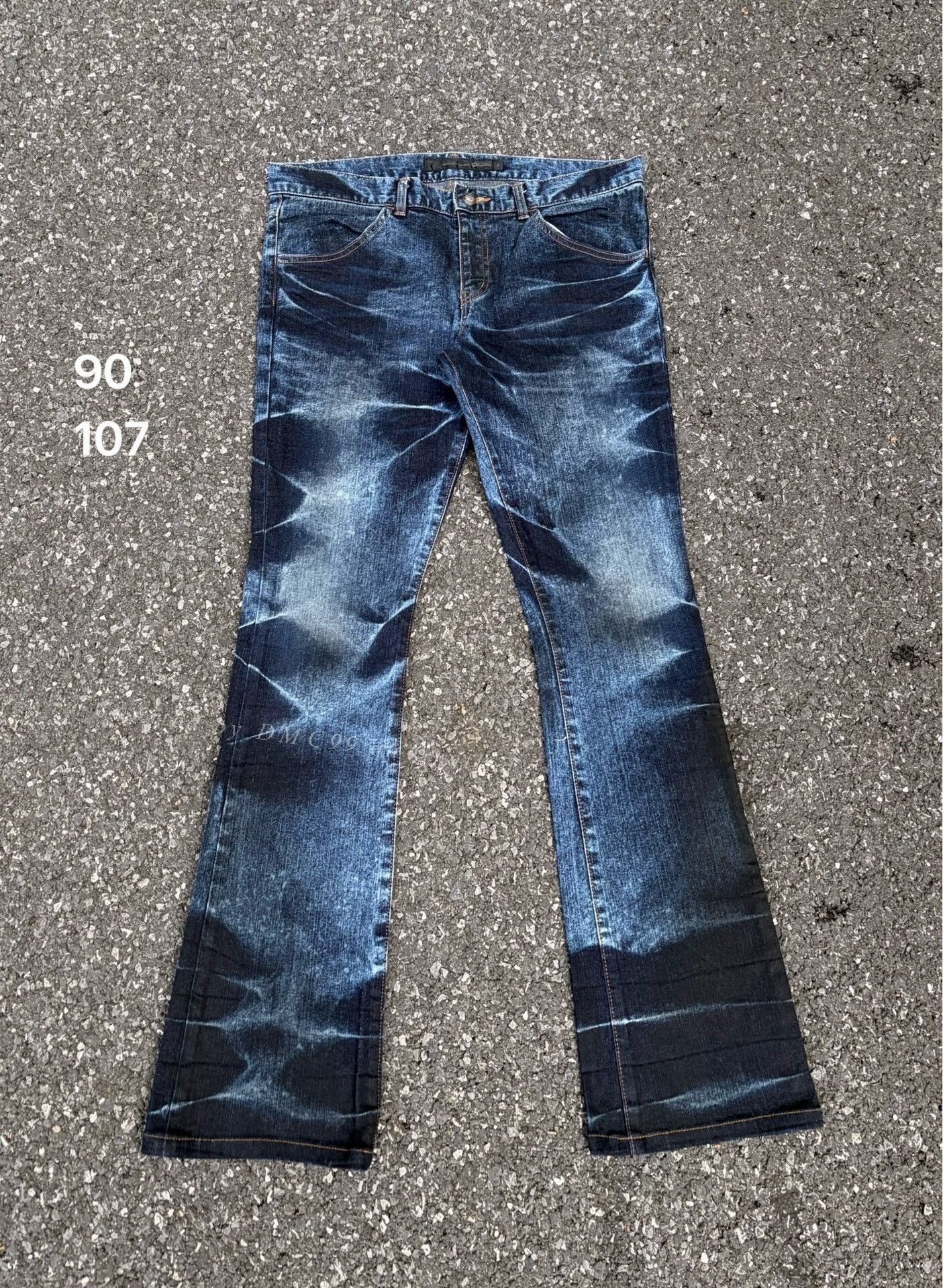 Vintage Vintage SCHLUSSEL 00s Washed Blue Jeans Size US 36 / EU 52 - 1 Thumbnail