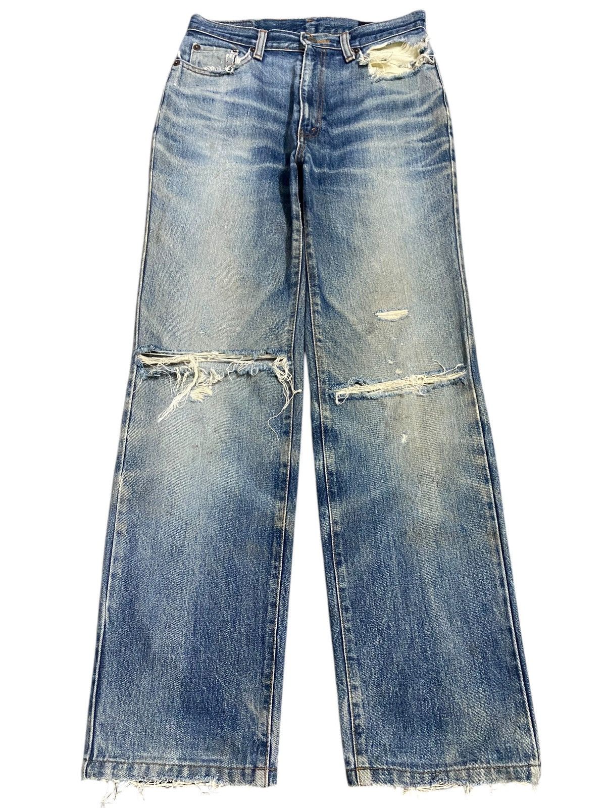 Vintage Vintage Bobson Japan Blue Wash Distressed Loose Jeans Size US 29 - 1 Thumbnail