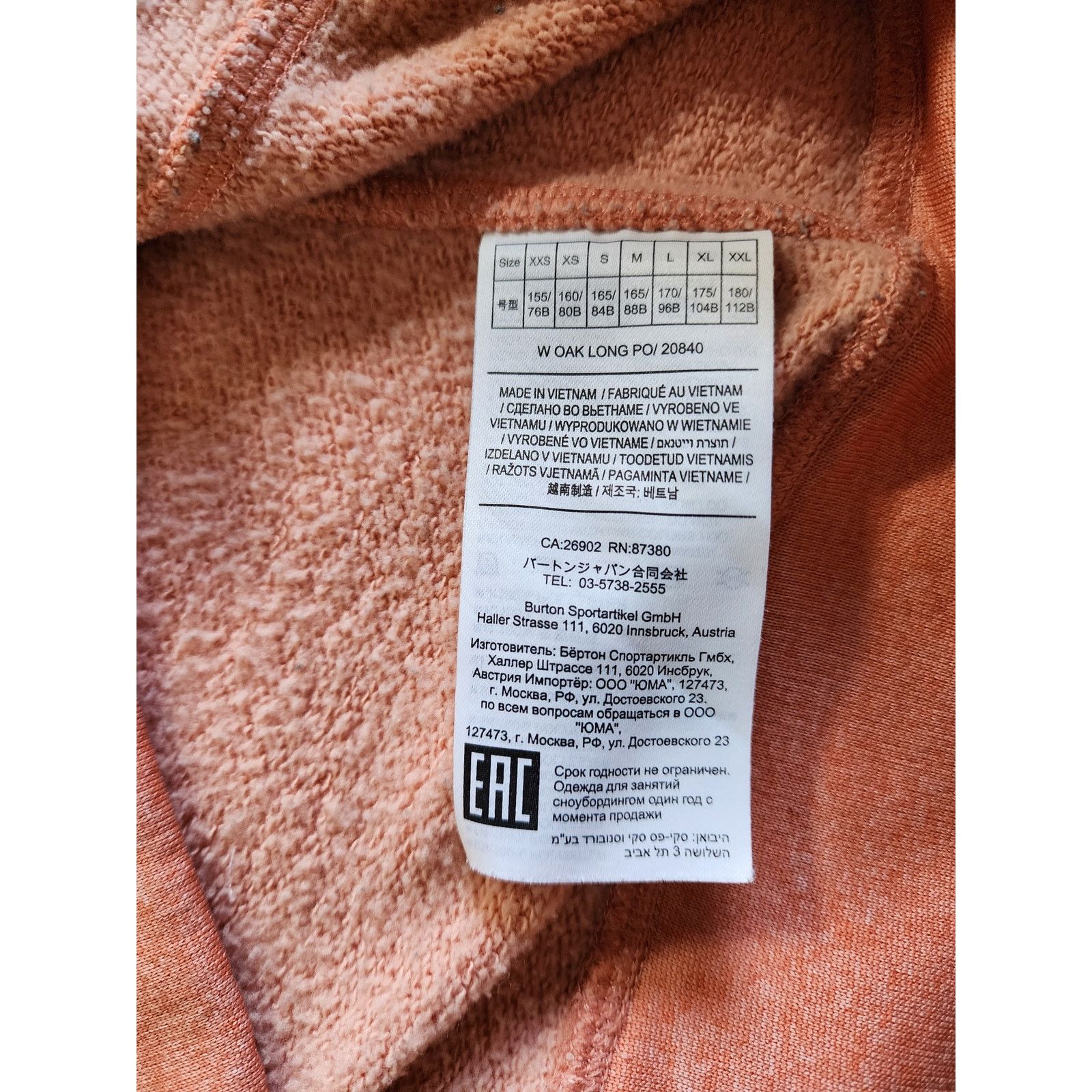 Burton Burton Women's S Oak Long Technical Fleece Hoodie Pink Size S / US 4 / IT 40 - 5 Thumbnail