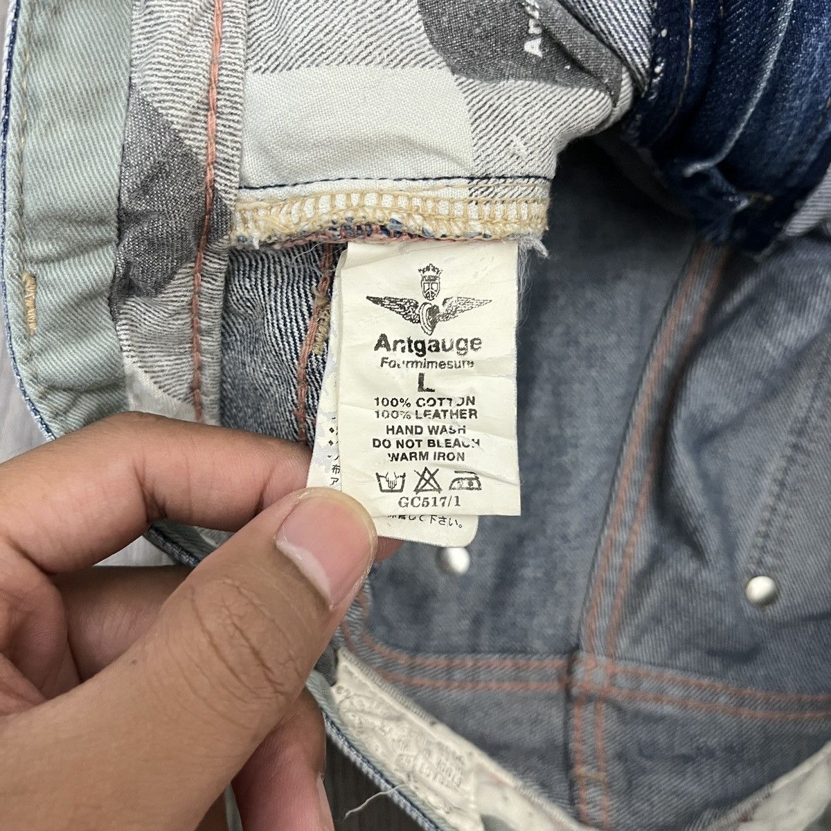 If Six Was Nine Antgauge Platinum - Acid Wash Distressed Denim Lgb Style Size US 28 / EU 44 - 19 Thumbnail