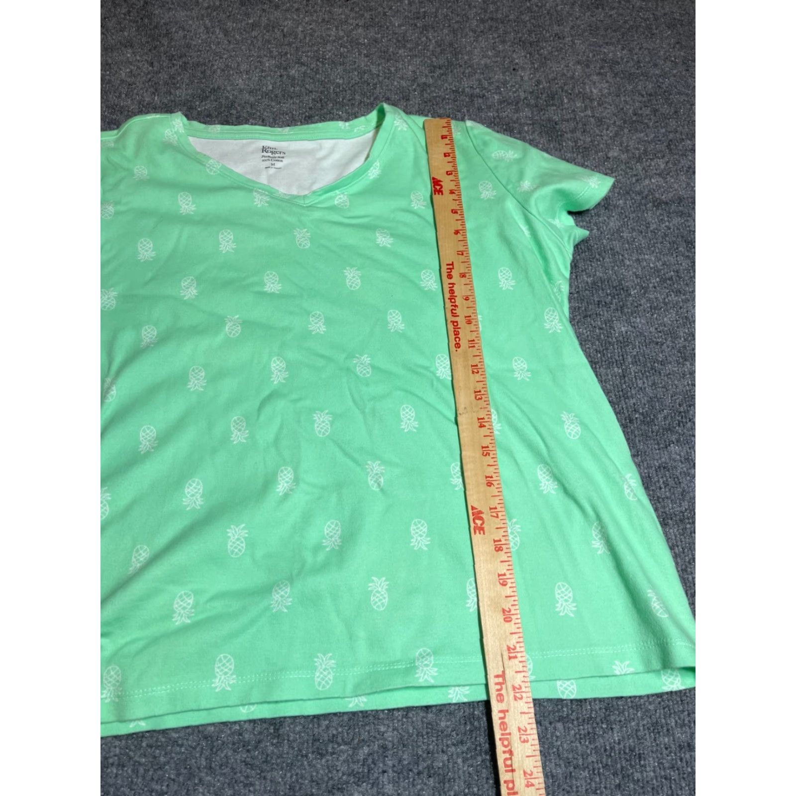 Vintage Kim Rodgers Shirt Womens Medium M Short Sleeve Green Tee Shirt Size M / US 6-8 / IT 42-44 - 2 Thumbnail