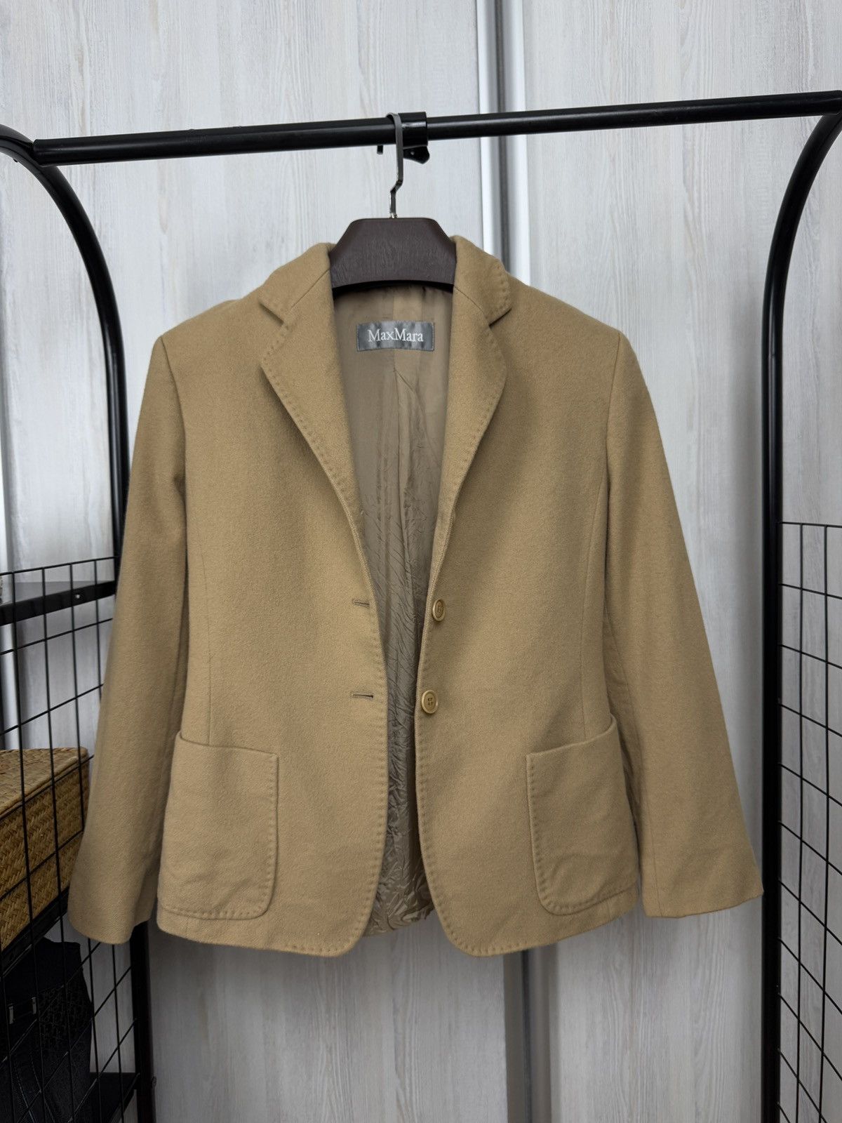 Max Mara Max Mara beige brown wool cashmere blazer Size M / US 6-8 / IT 42-44 - 5 Thumbnail