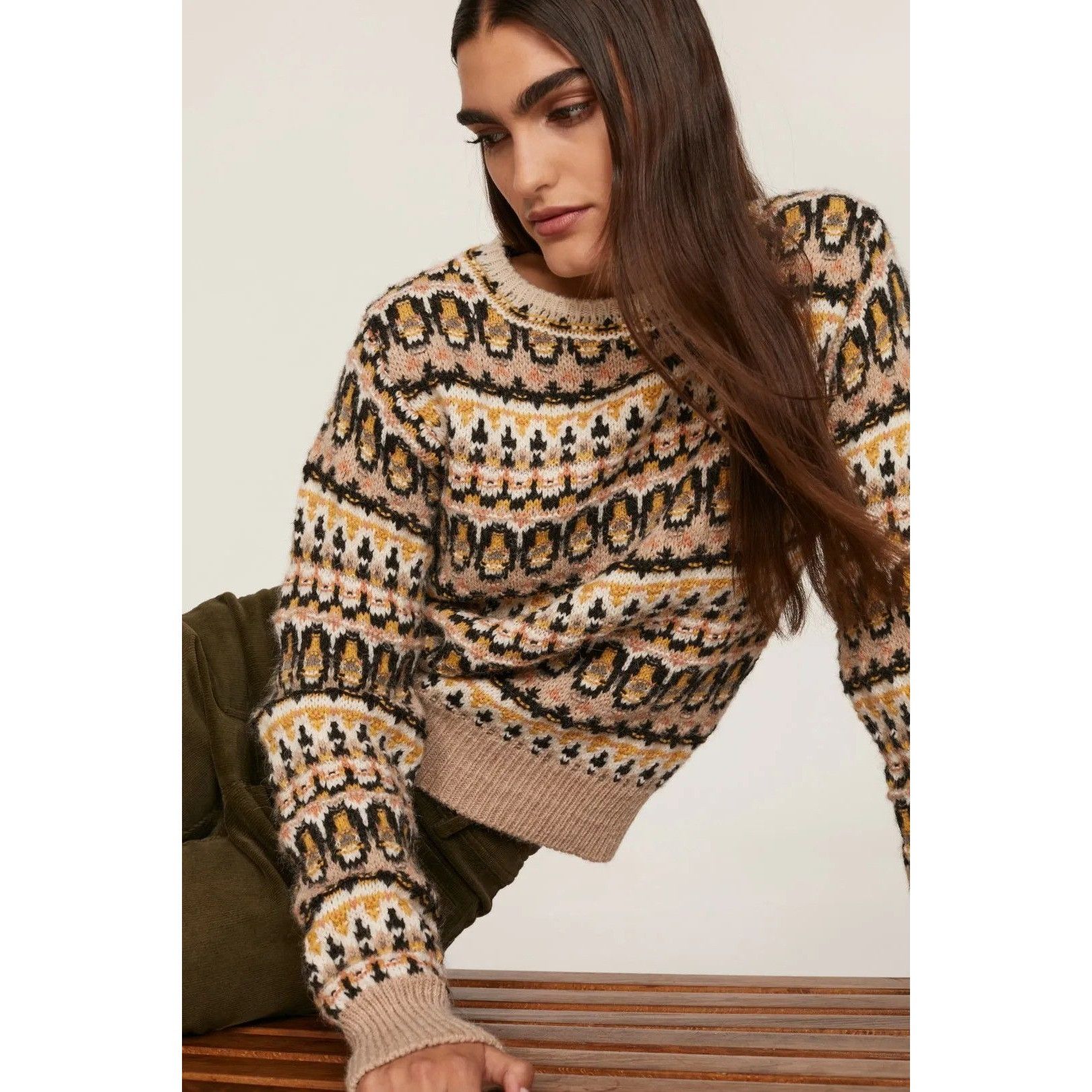 Vanessa Bruno Vanessa Bruno Alpaca Ventura Fair Isle Wool Sweater Small Size S / US 4 / IT 40 - 4 Thumbnail