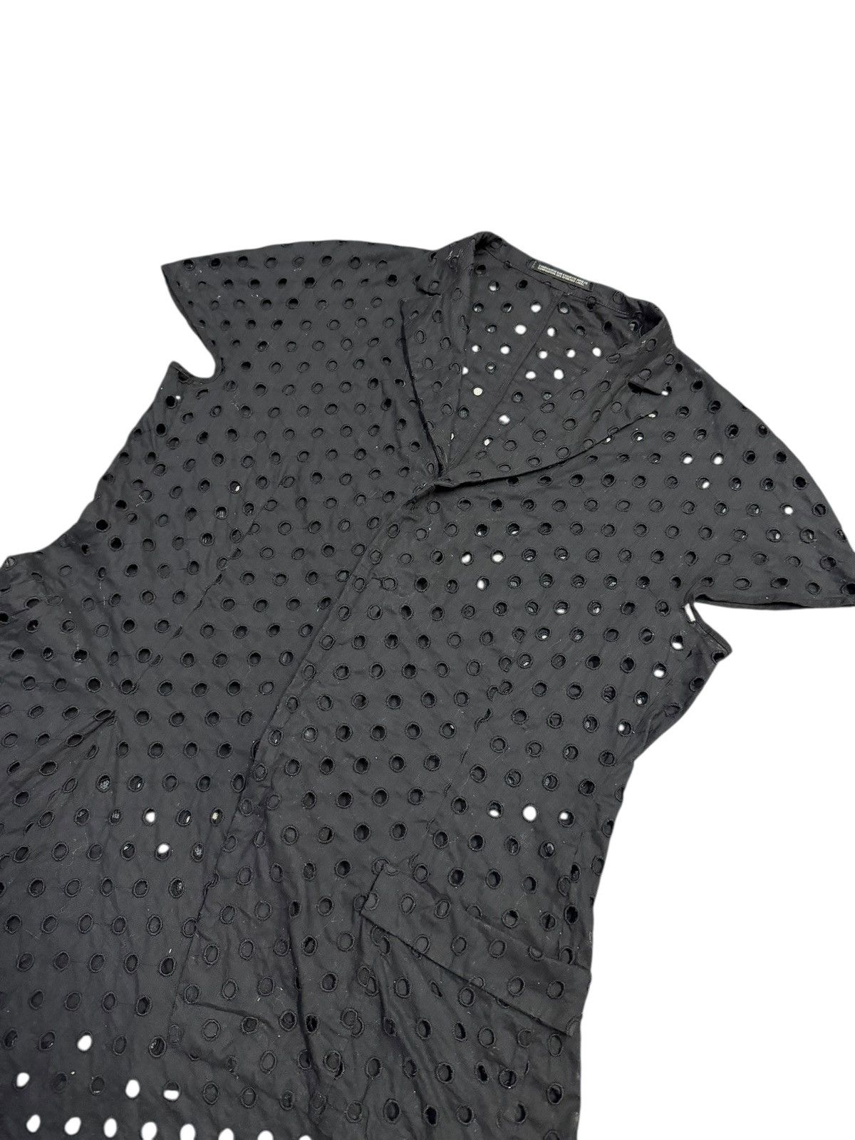 Yohji Yamamoto Yohji Yamamoto Dot Punching Asymmetric Blouse Size L / US 10 / IT 46 - 2 Thumbnail