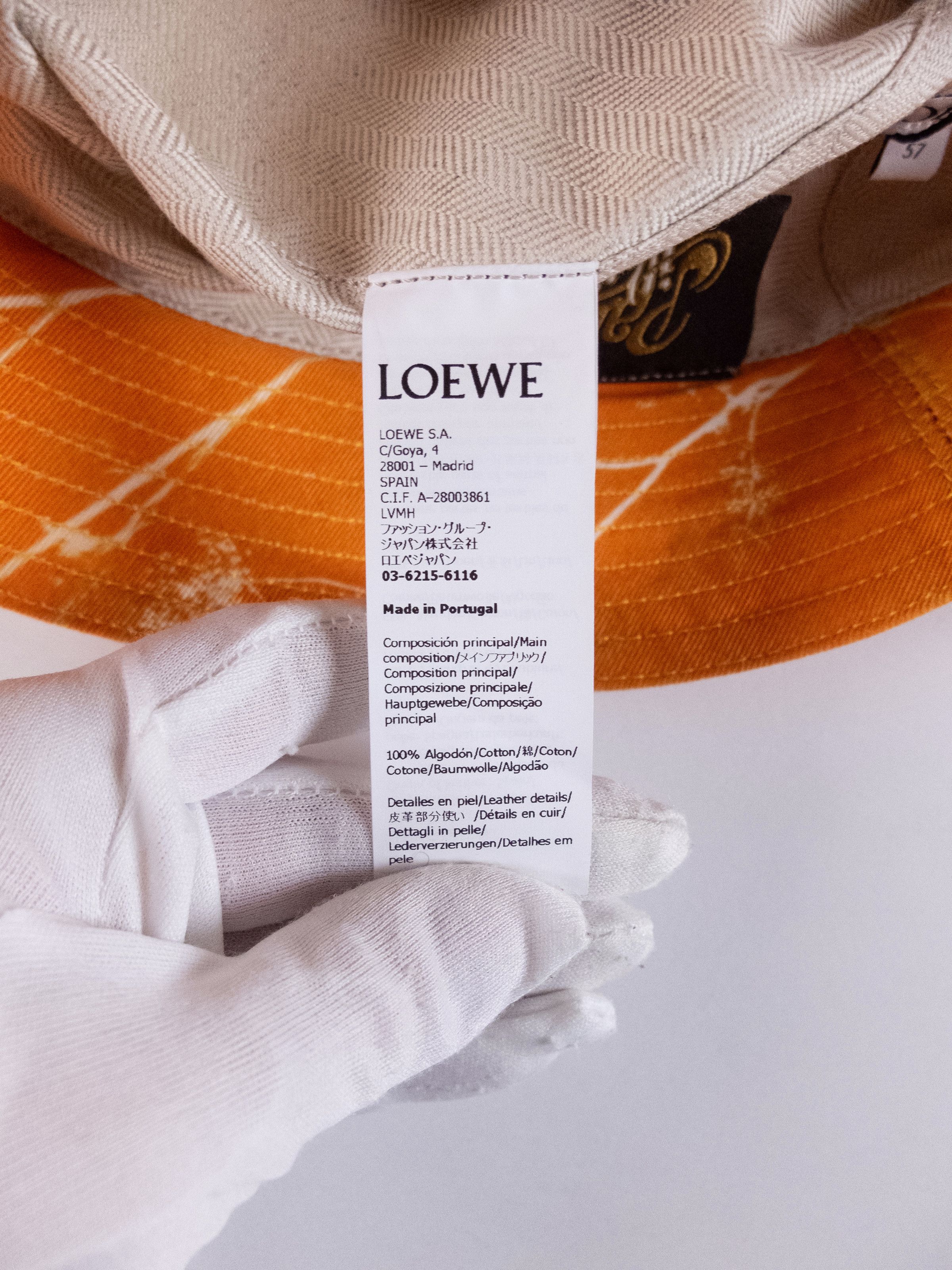 Loewe LOEWE Paula's Ibiza orange fennel print bucket hat authentic Size ONE SIZE - 9 Thumbnail