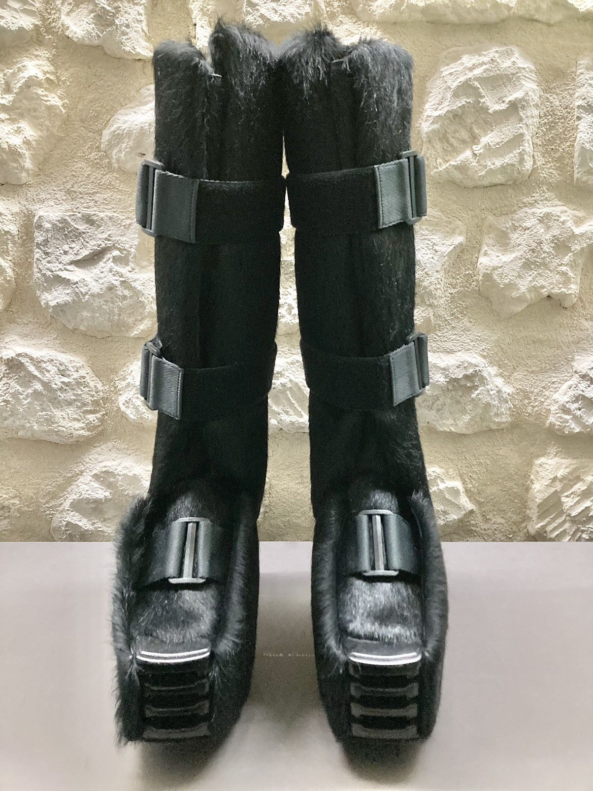 Rick Owens NEVER WORN / Calf Hair Splint Platform Boots by Rick Owens Size US 10 / EU 43 - 2 Thumbnail