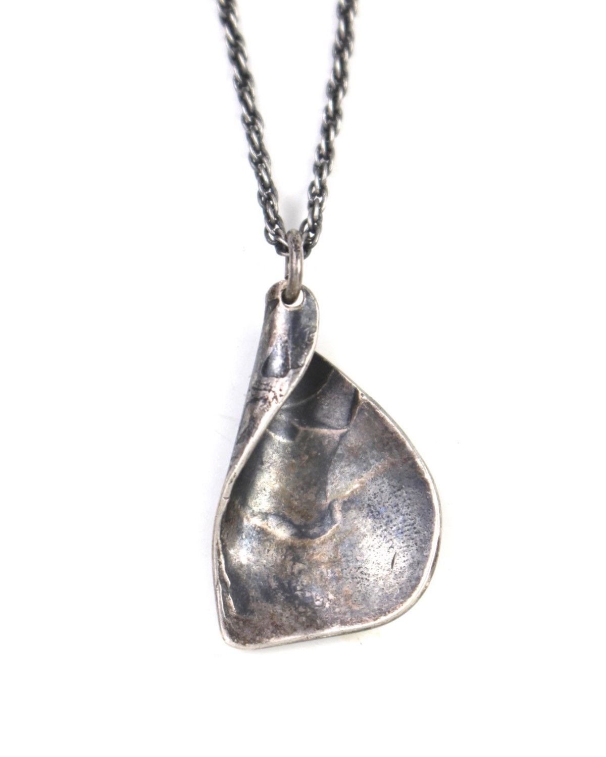 Japanese Brand 2000S JAPANESE HANDCRAFTED SILVER ABSTRACT PENDANT NECKLACE Size ONE SIZE - 5 Thumbnail