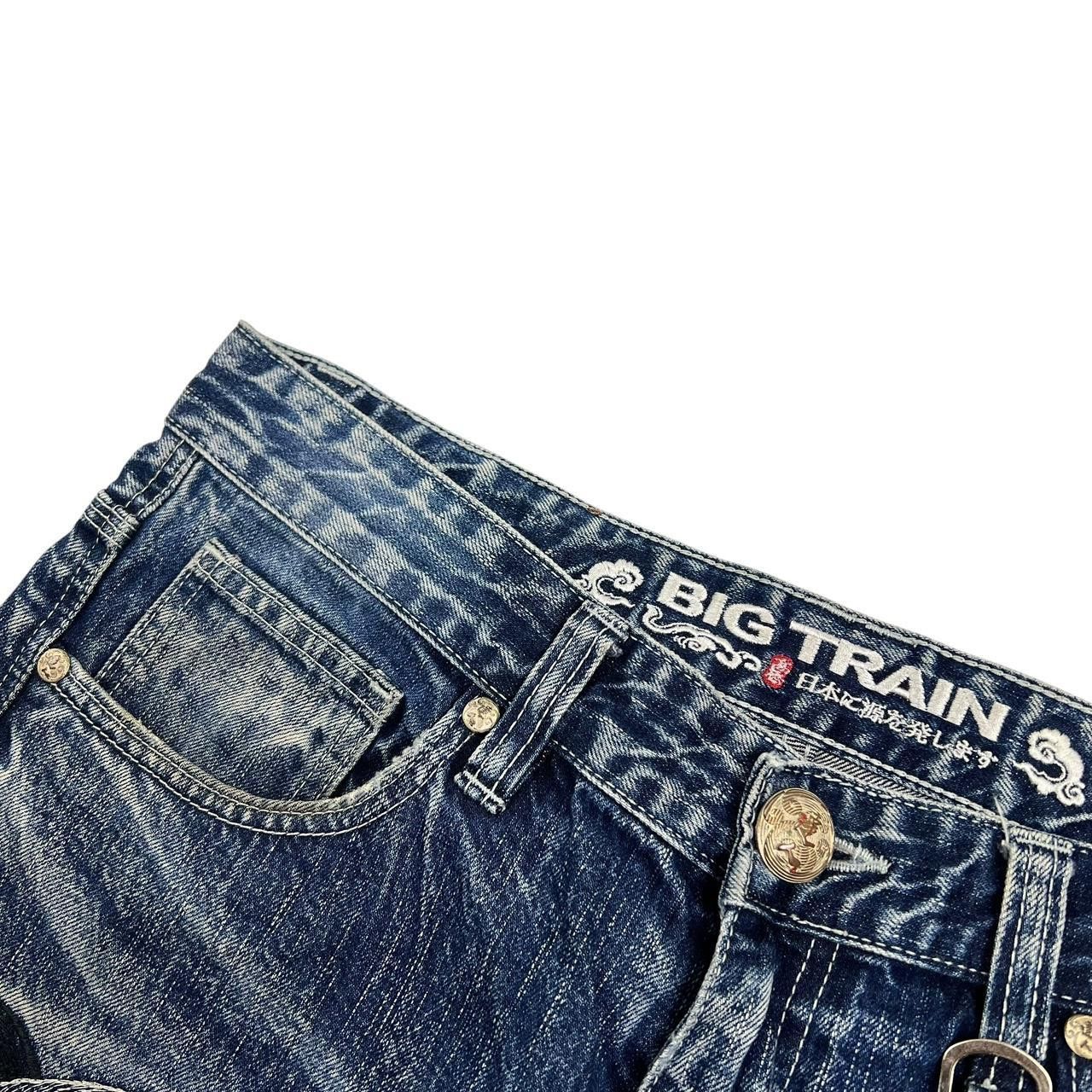 Japanese Brand Vintage Big Train Embroidered Koi Japanese Jeans - Waist 36 Size US 36 / EU 52 - 6 Thumbnail