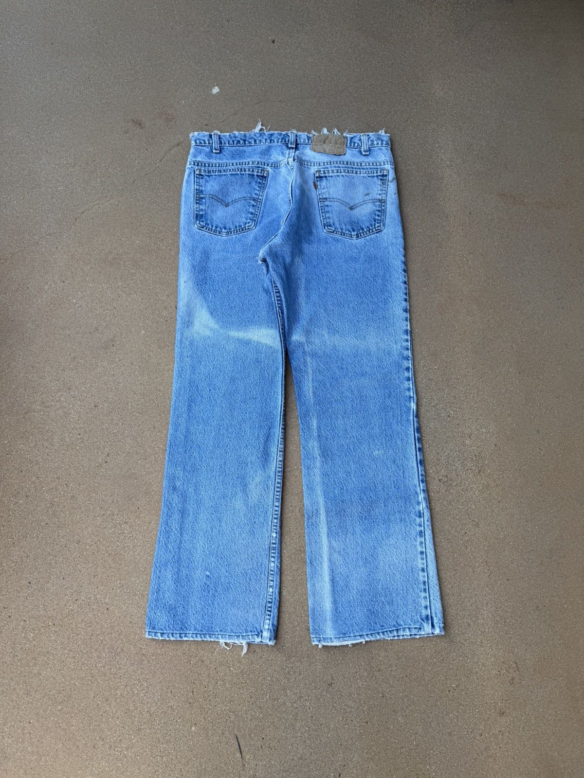 Levi's Vintage 90’s Levi’s 517 Red Tab Bootcut Flare Jeans 35x29 Size US 35 - 2 Thumbnail