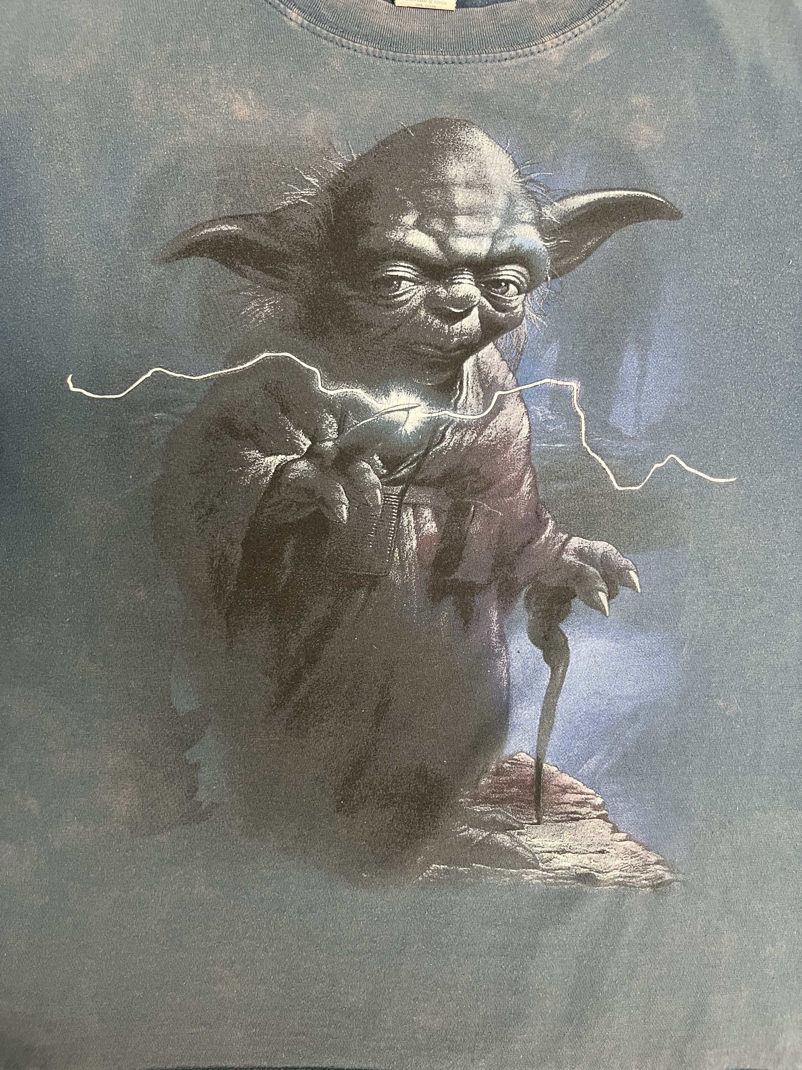 Vintage Star Wars Yoda Vintage Y2K Blue T-Shirt Tee Size US XS / EU 42 / 0 - 2 Thumbnail