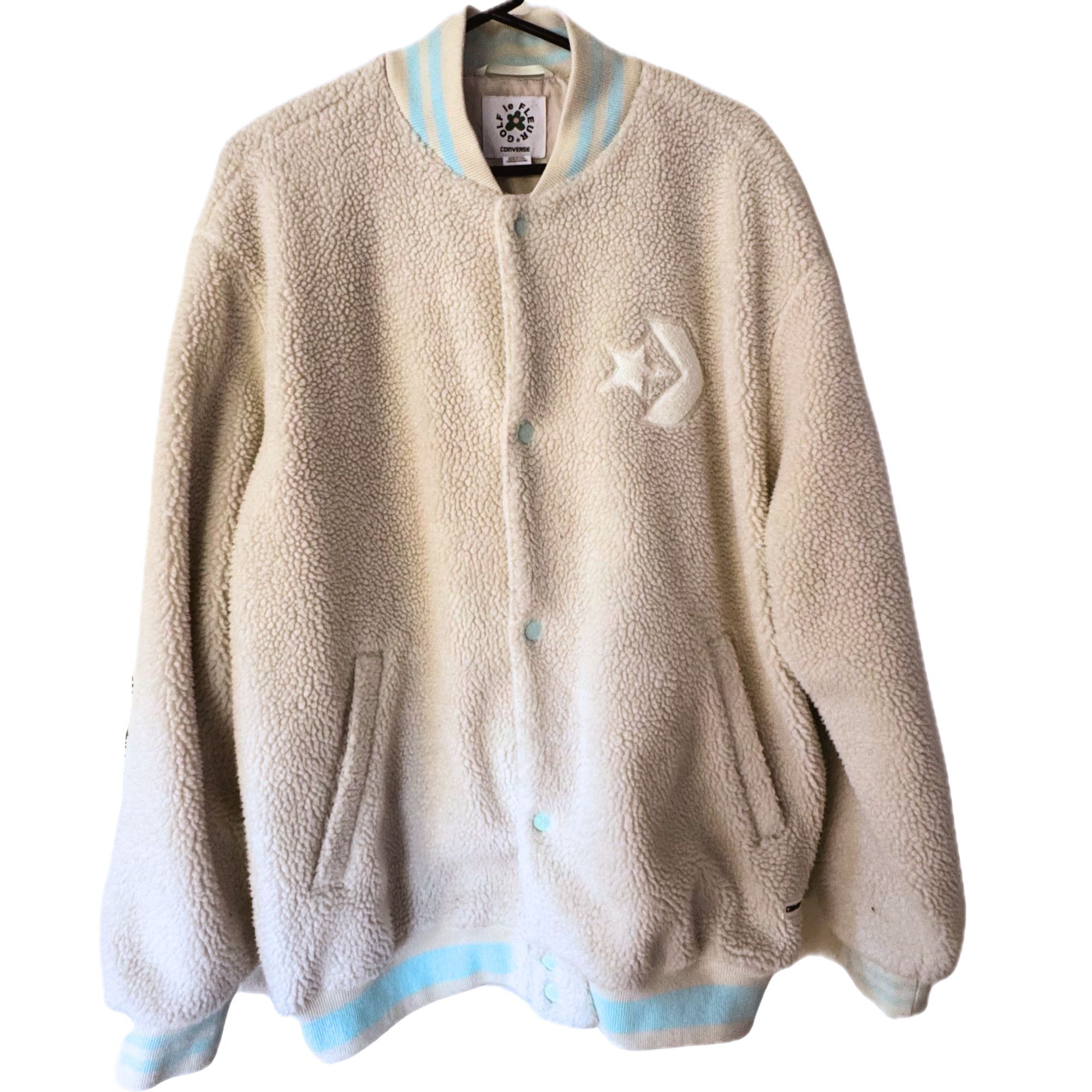 Converse × Golf le Fleur Golf le Fleur x Converse Sherpa Bomber Varsity Jacket Size US XXL / EU 58 / 5 - 4 Thumbnail