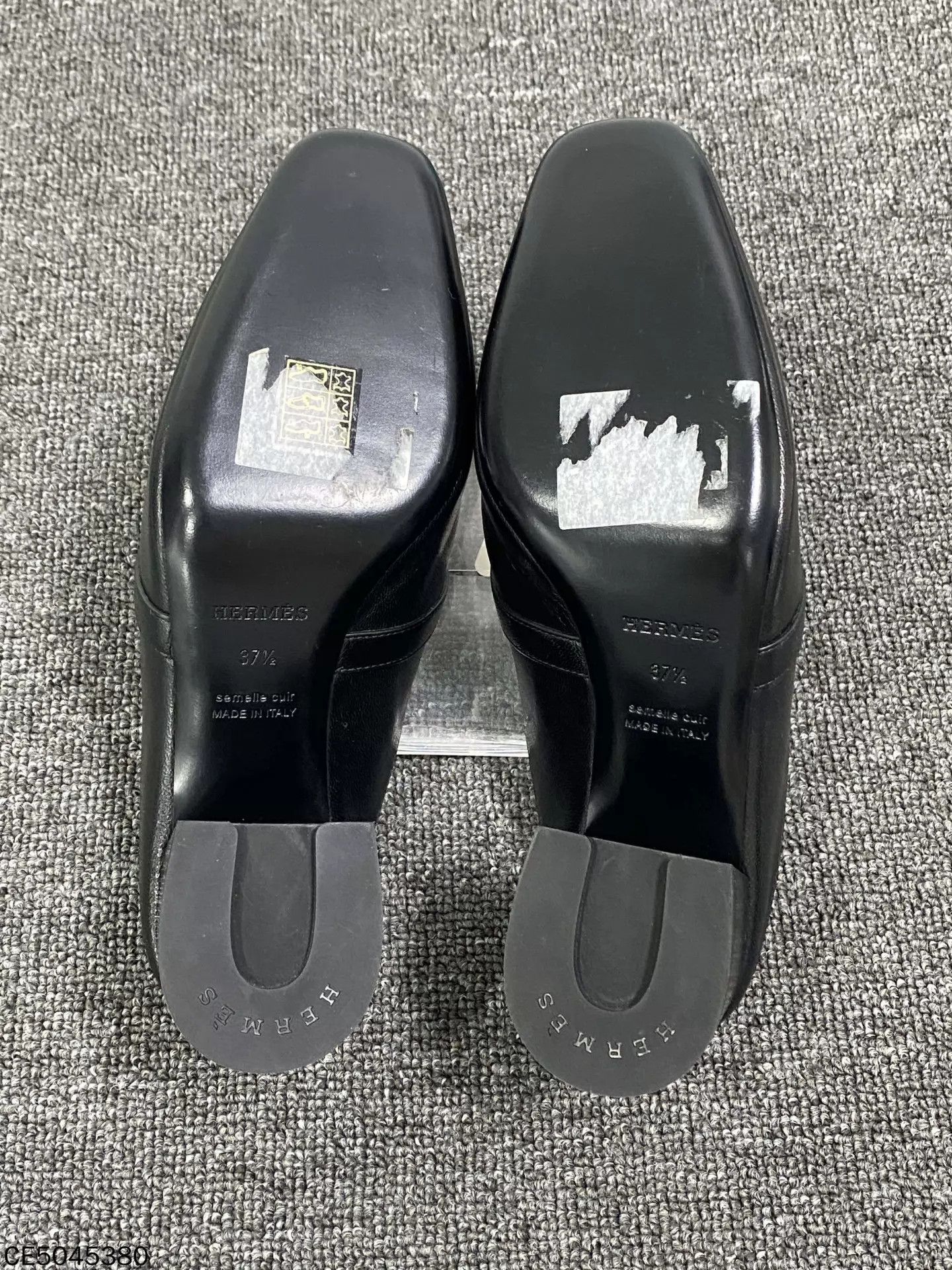 Hermes HERMES Black Kelly Buckle Birkenstock Slippers 37.5EU Size US 7 / IT 37 - 6 Thumbnail