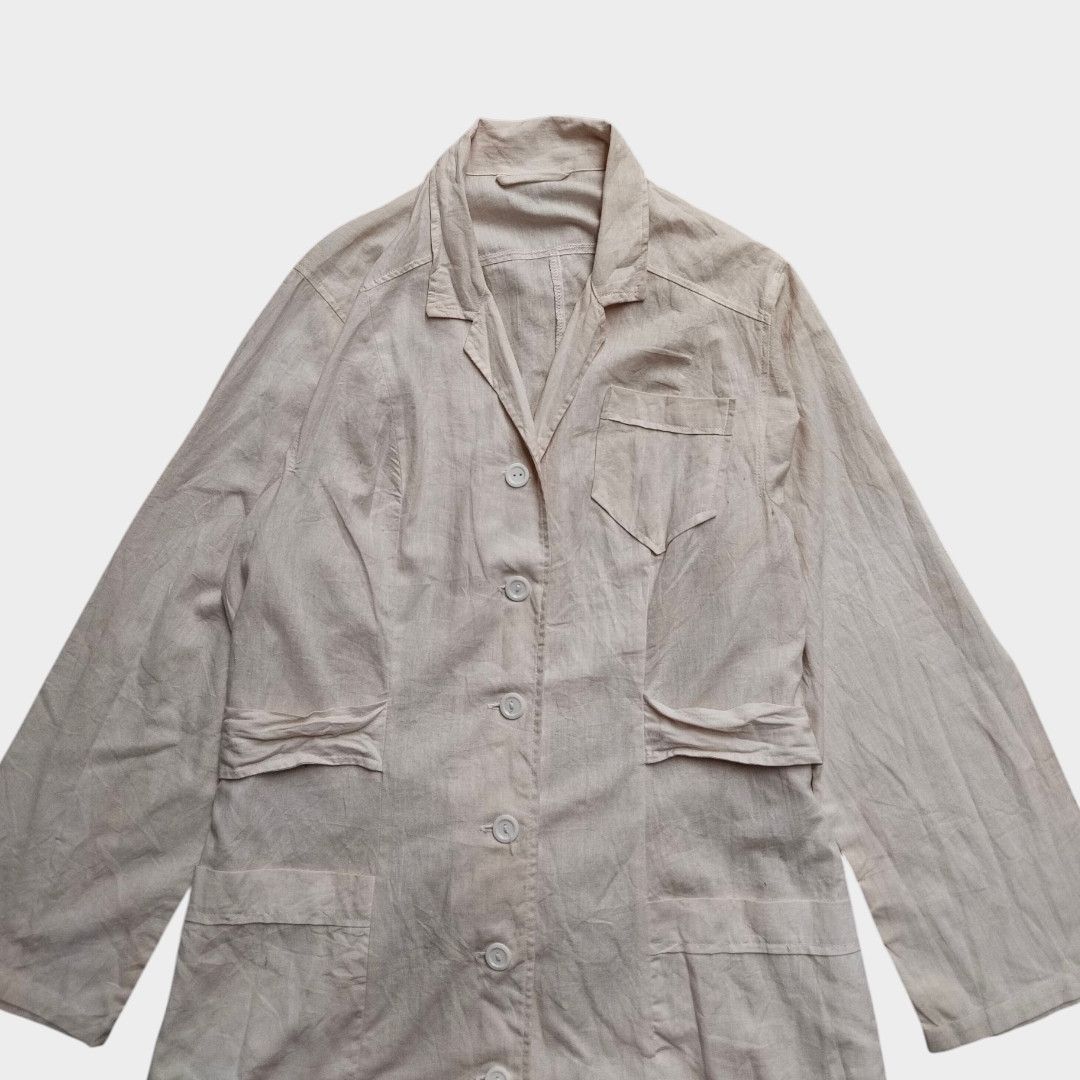 Le Laboureur Vintage French linen lab coat Size US XL / EU 56 / 4 - 3 Thumbnail